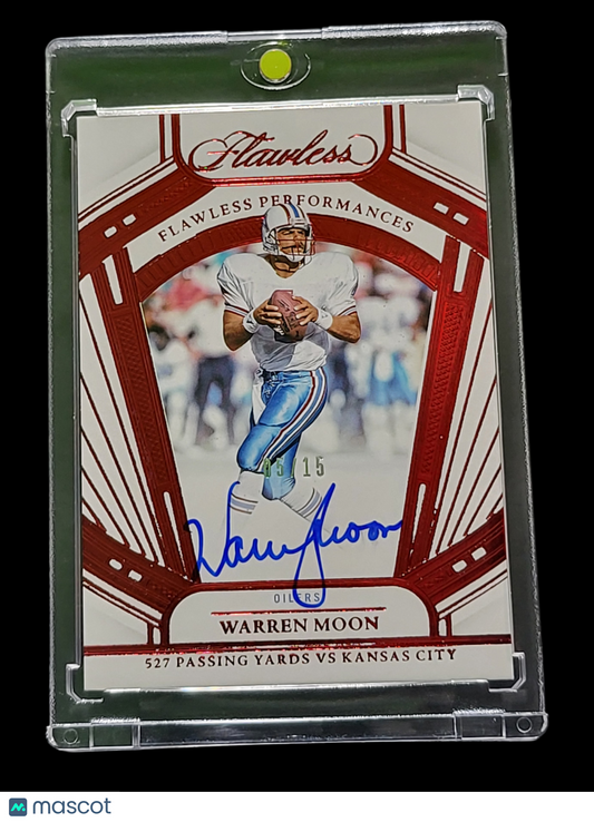 2025 Panini Flawless Football Warren Moon #FP-WMN Ruby 05/15
