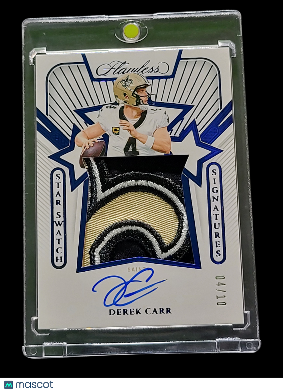 2025 Panini Flawless Football Derek Carr #SS-DCR Star Swatch /10 Patch