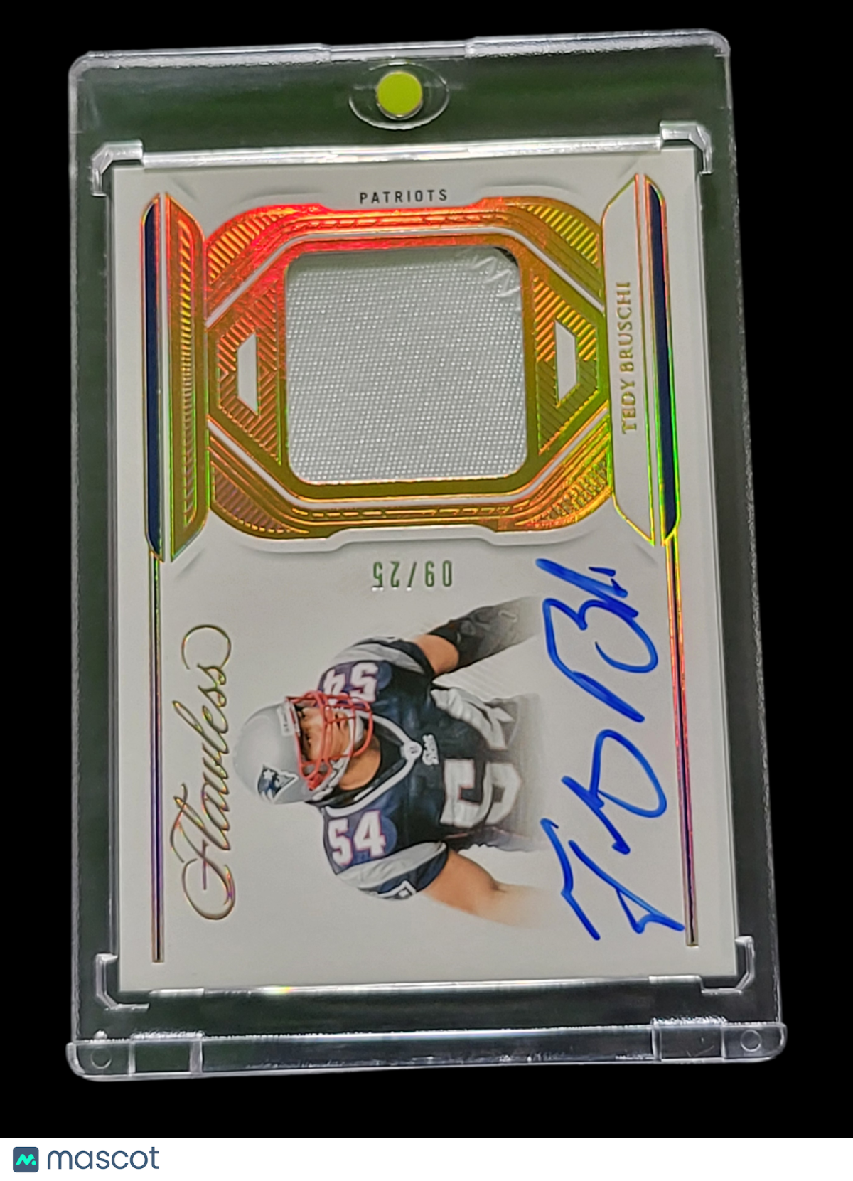 2024 Panini Flawless Tedy Bruschi #DPA-TBR Patch Memorabilia
