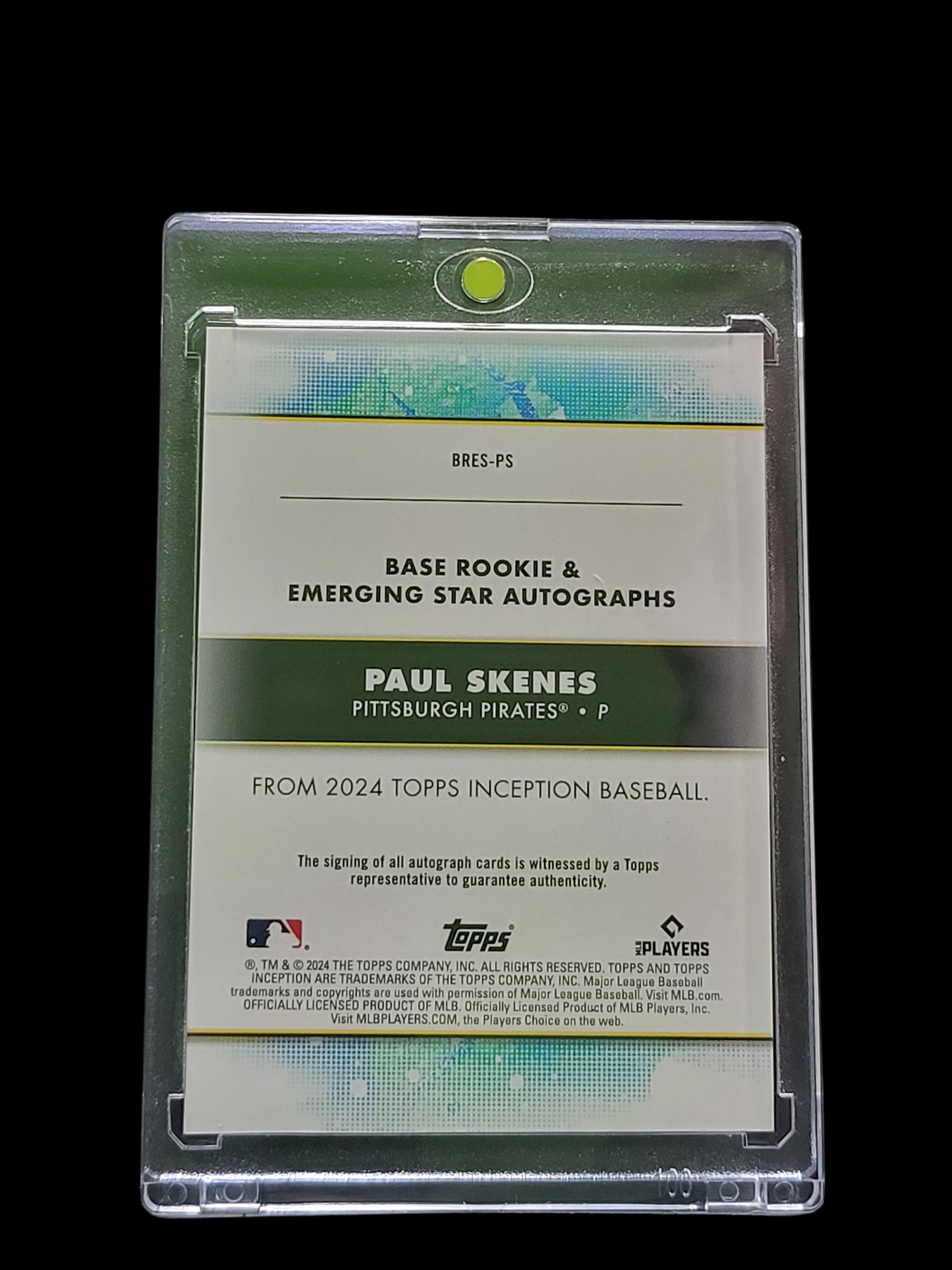 2024 Topps Inception Paul Skenes #BRES-PS Red RC 36/50