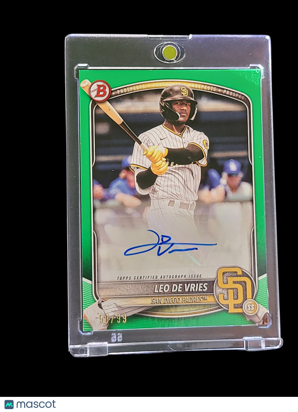 2025 Topps Bowman Prospects Leo De Vries #BPA-LD Green
