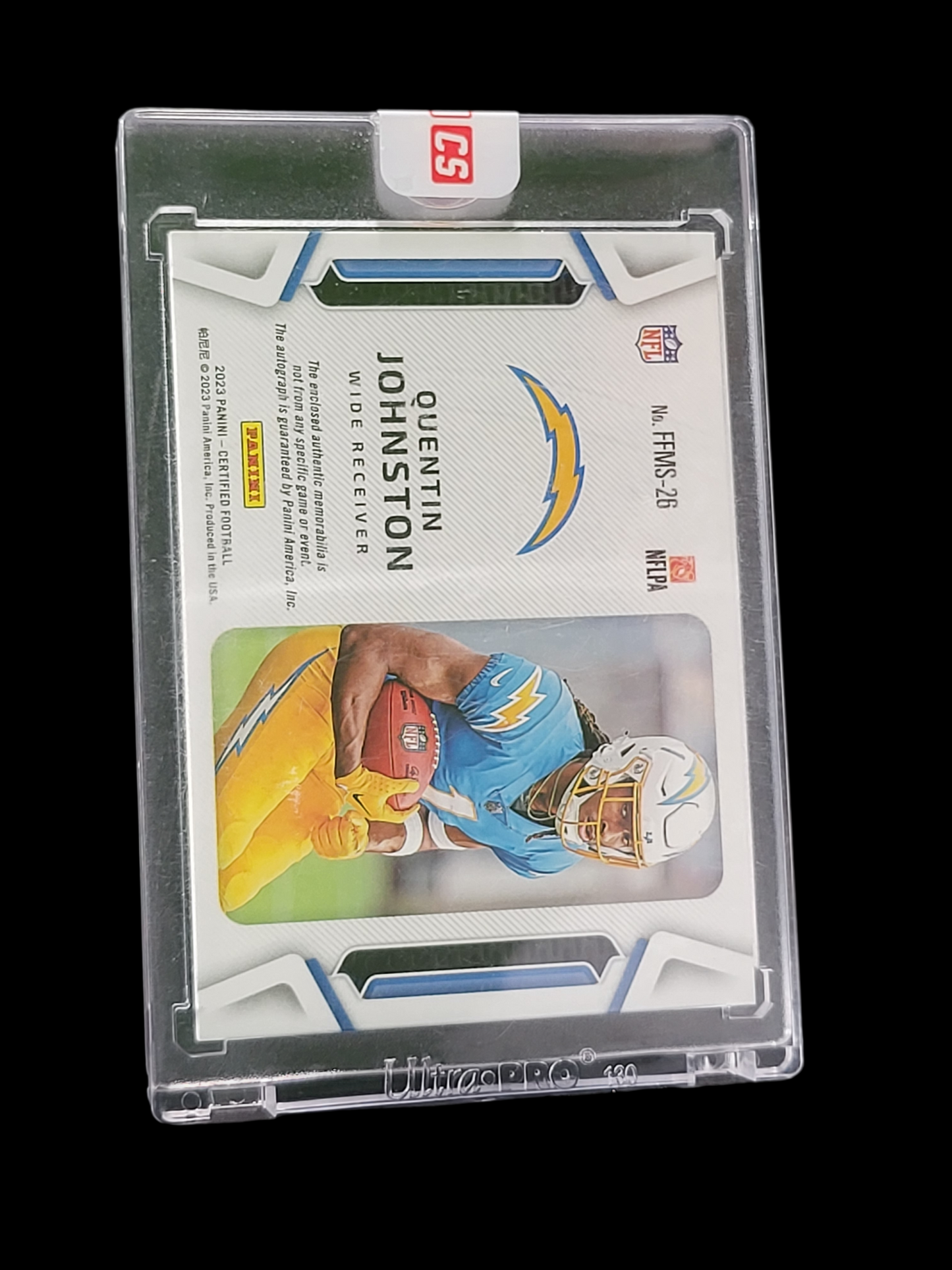 2023 Panini Certified Freshman Fabric Quentin Johnston #FFMS-26 Patch RC