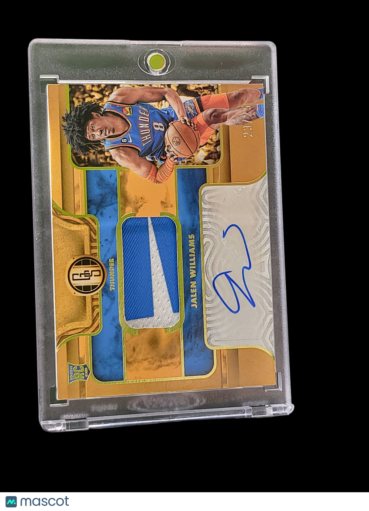 2023 Panini Chronicles Gold Standard Jalen Williams #GSJ-JWO RC Patch