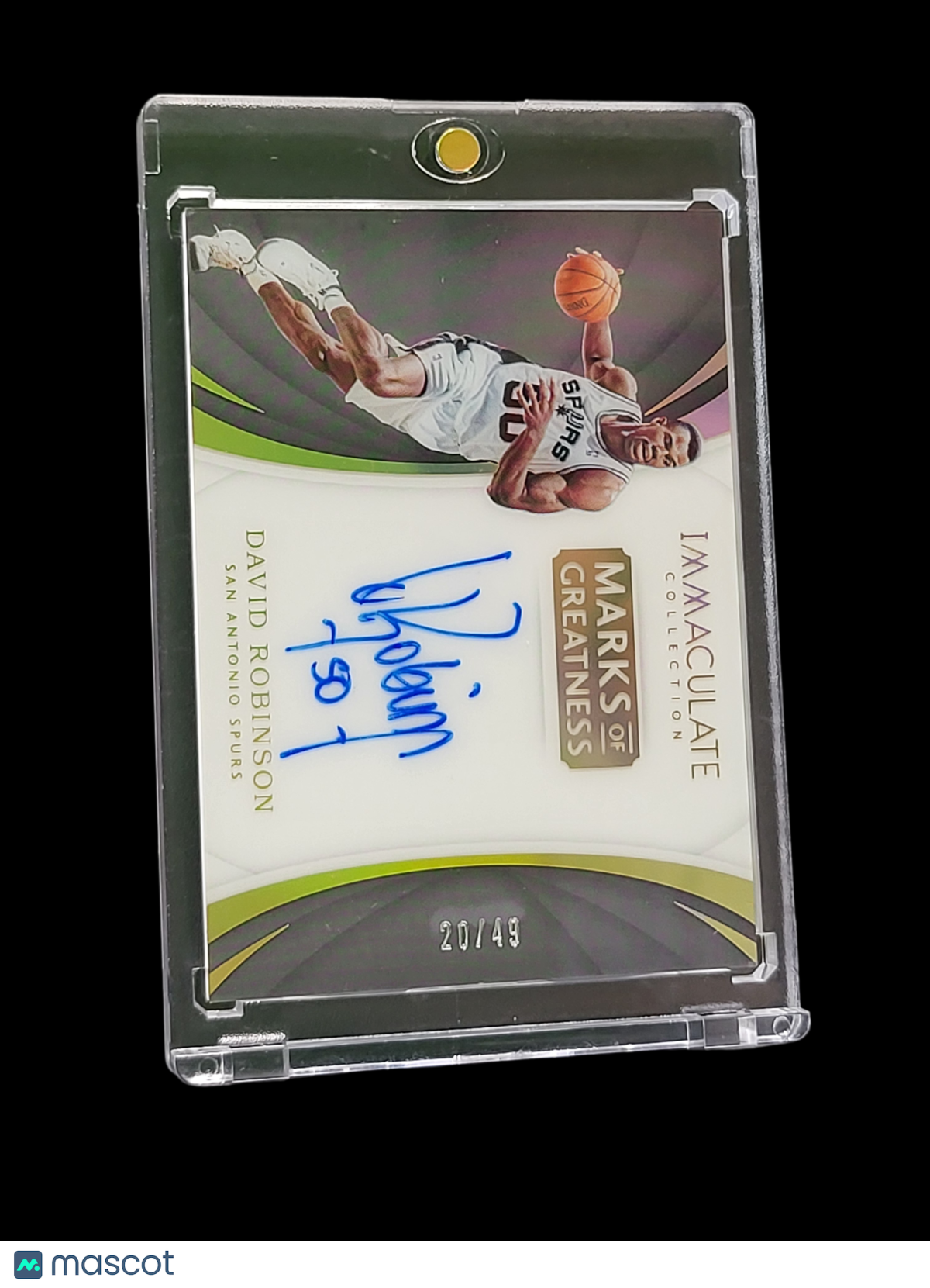 2018 Panini Immaculate Collection Marks of Greatness David Robinson #MG-DRS