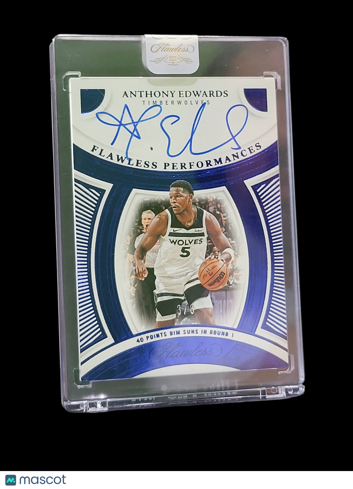 2025 Panini Flawless Flawless Performances Anthony Edwards #FP-ANT 3/8