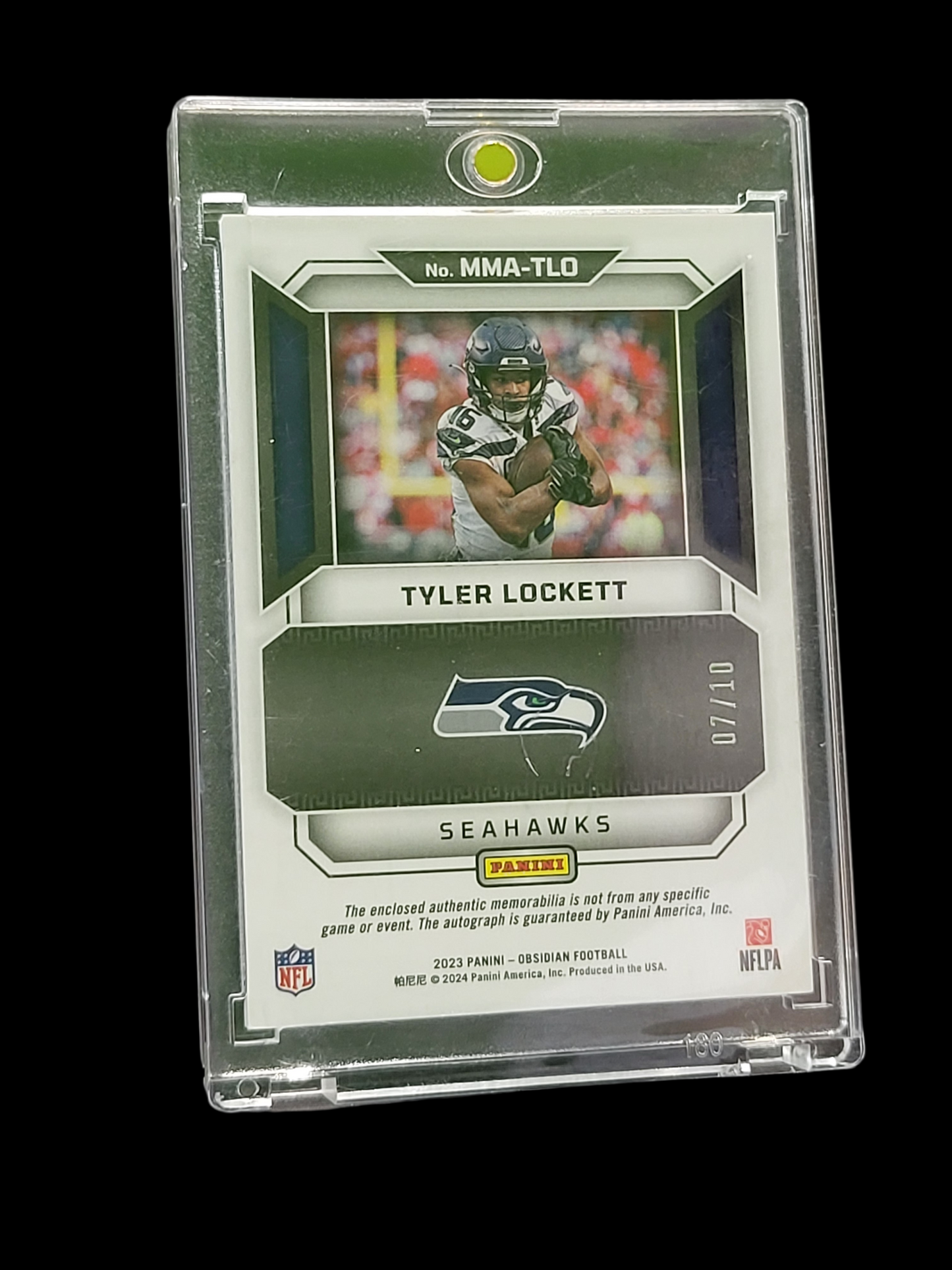 2024 Panini Obsidian Matrix Material Tyler Lockett #MMA-TLO Authentic /10