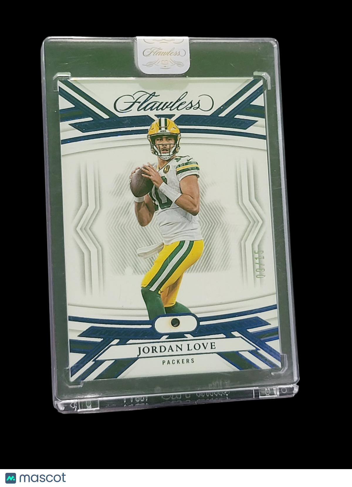 2024 Panini Flawless Football Jordan Love #25 Sapphire 09/15 Memorabilia