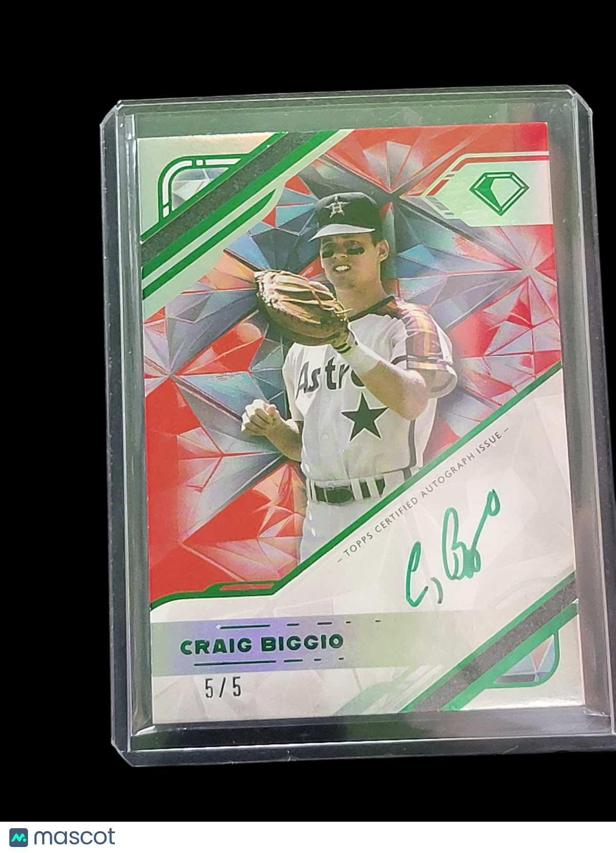 2025 Topps Diamond Icons Craig Biggio #WPA-CB White Polychromatink 5/5