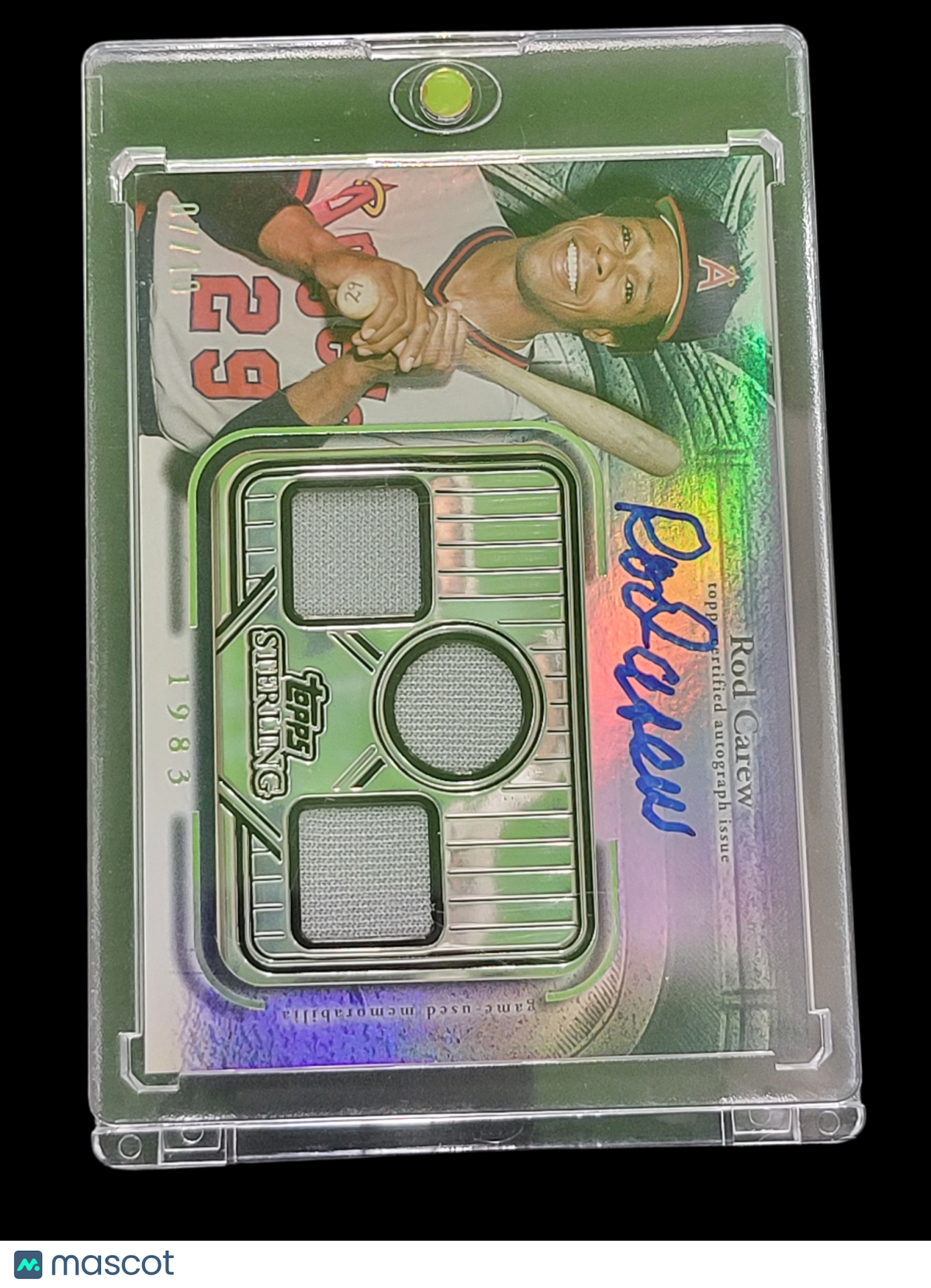 2023 Topps Sterling Rod Carew #SSA-RCA Triple Relic 01/10 Memorabilia