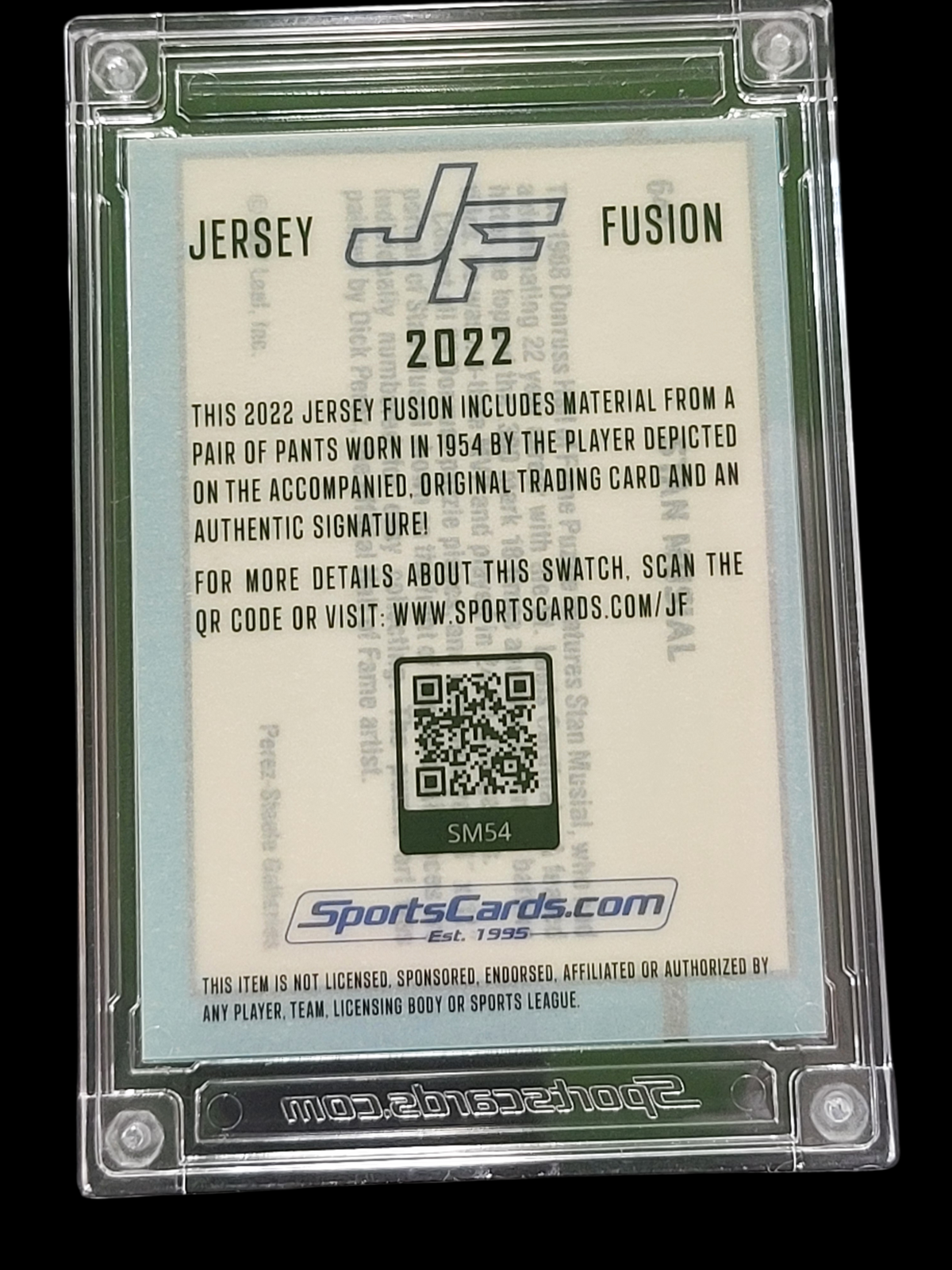 2022 Jersey Fusion Donruss Stan Musial #SM54 Game Used Swatch Auto