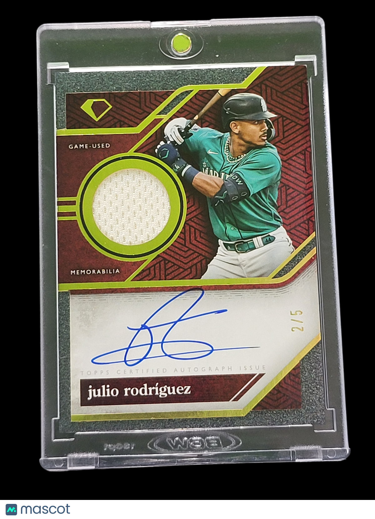 2024 Topps Diamond Julio Rodríguez #SPA-JR 2/5 Game-Used Memorabilia Auto Relic