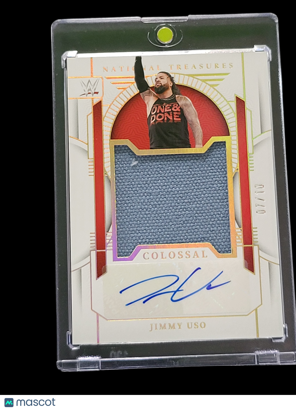 2024 Panini National WWE Jimmy Uso #CMS-JM2 07/10 Ring Canvas Patch Colossal