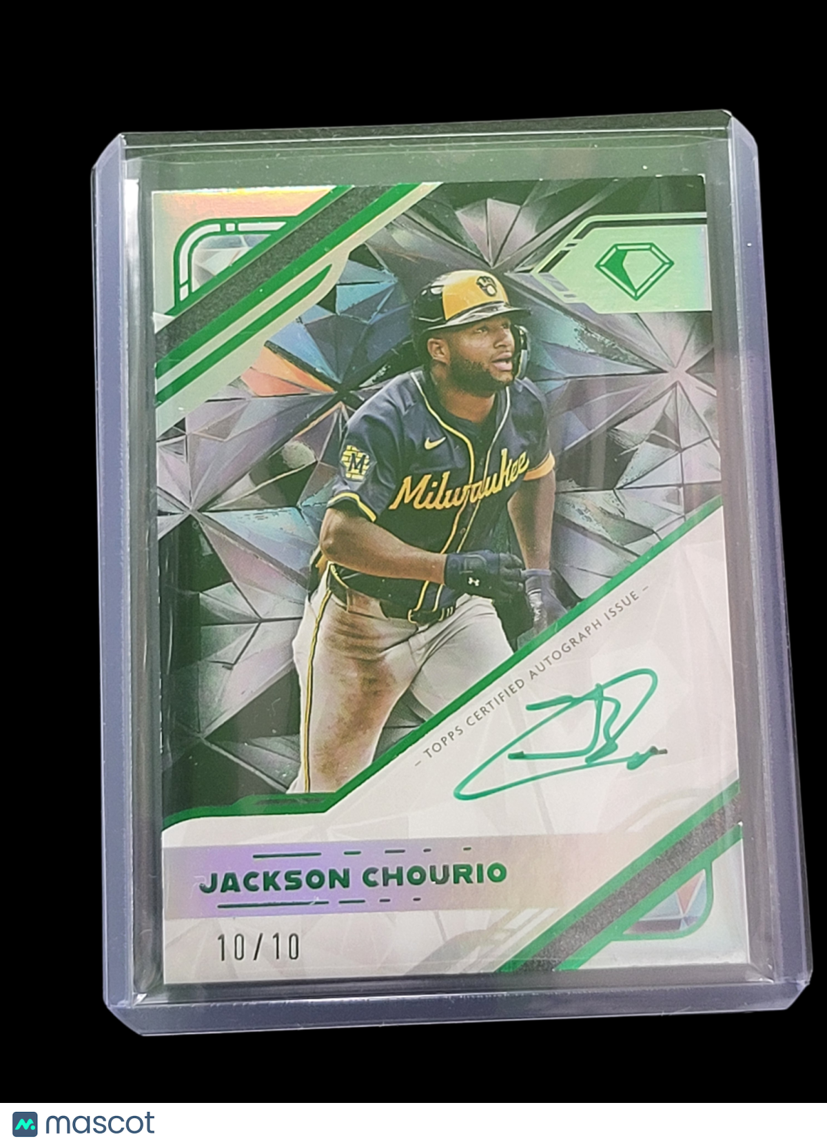 2025 Topps Diamond Icons Jackson Chourio #WPA-JC White Polychromatink 10/10