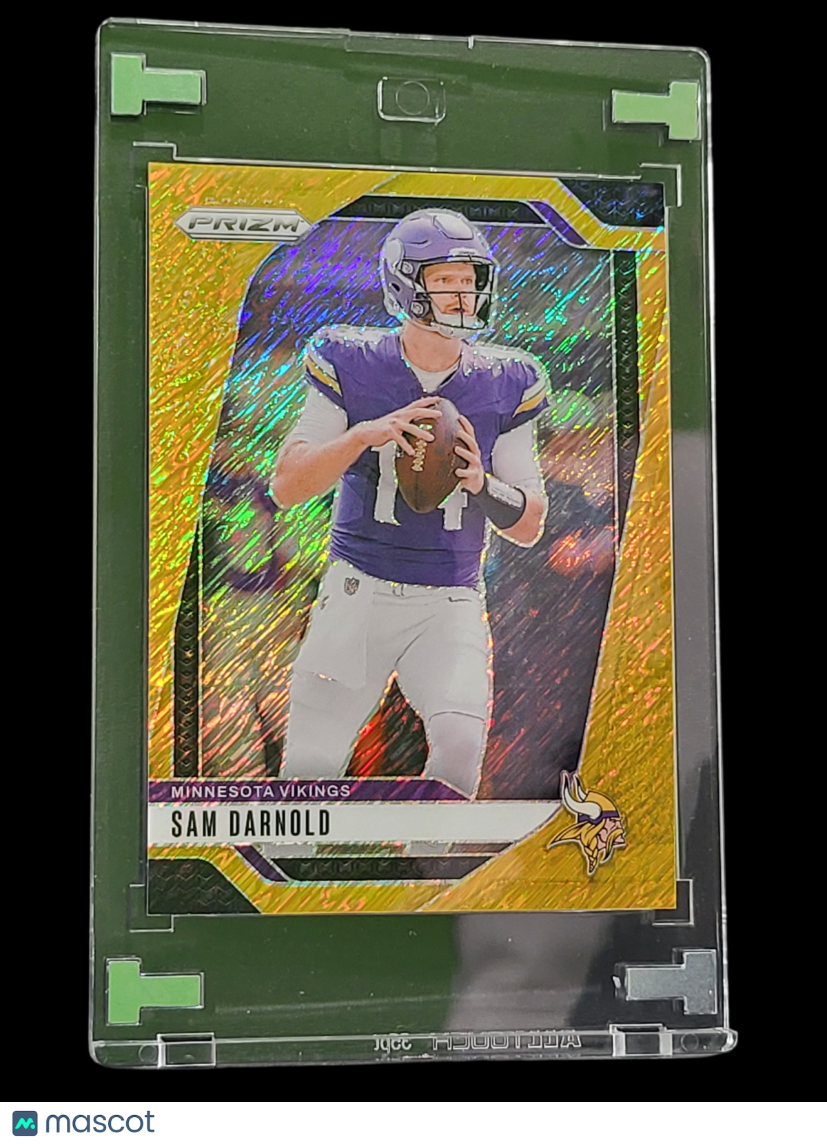 2024 Panini Prizm Football Sam Darnold #185 Gold Shimmer 02/10