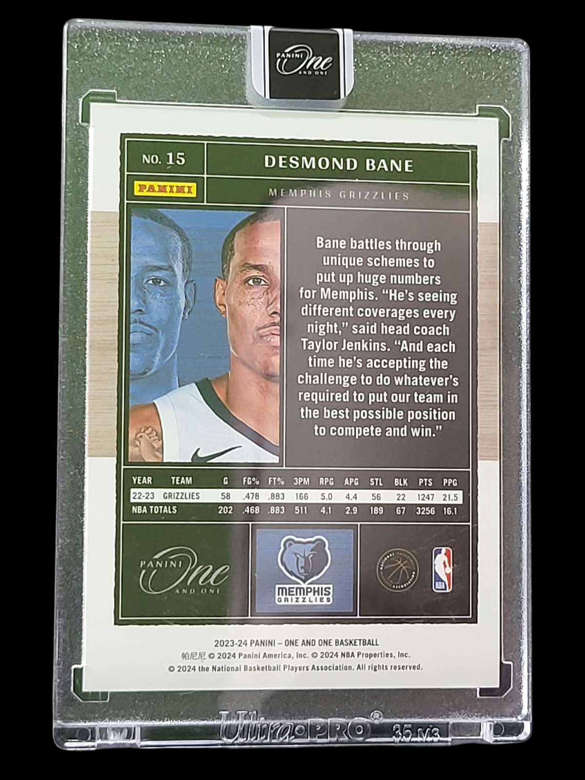 2024 Panini One and One Basketball Desmond Bane #15 13/35