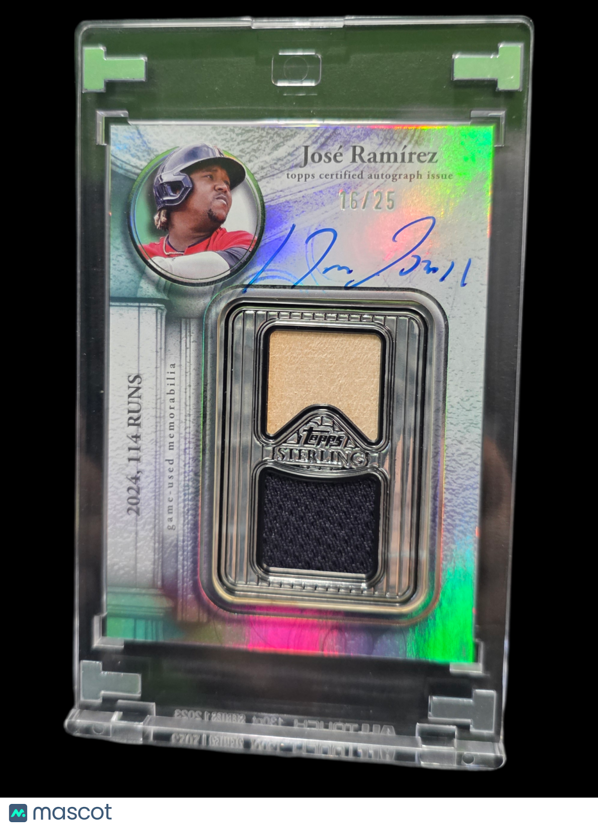 2024 Topps Sterling José Ramírez 16/25 Game-used memorabilia Dual Relic
