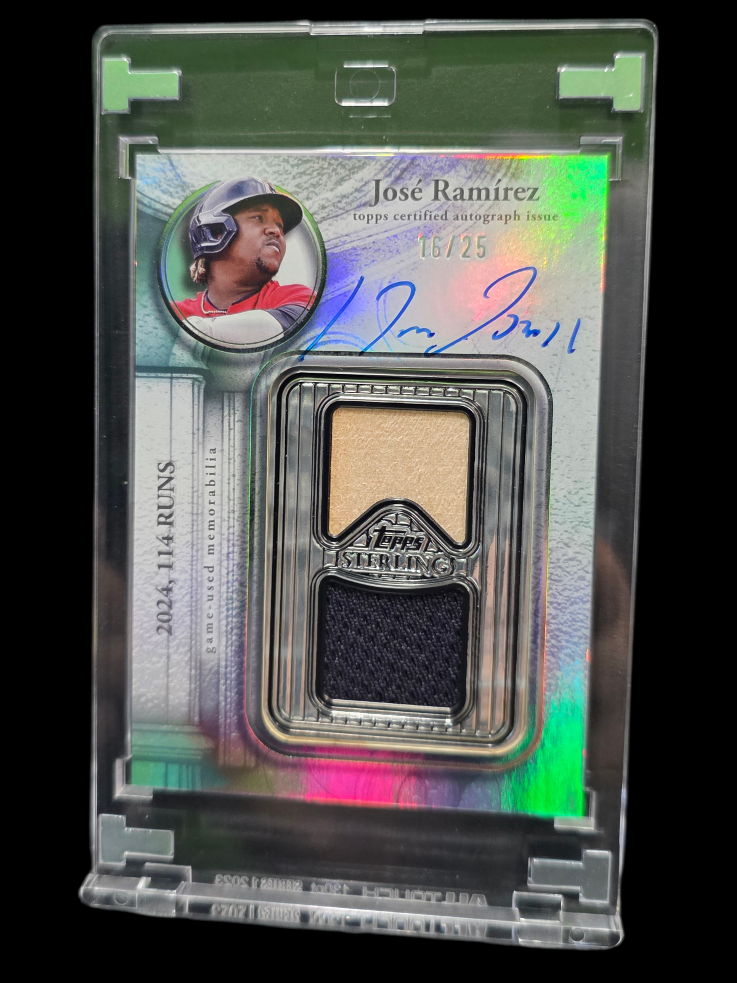 2024 Topps Sterling José Ramírez 16/25 Game-used memorabilia Dual Relic
