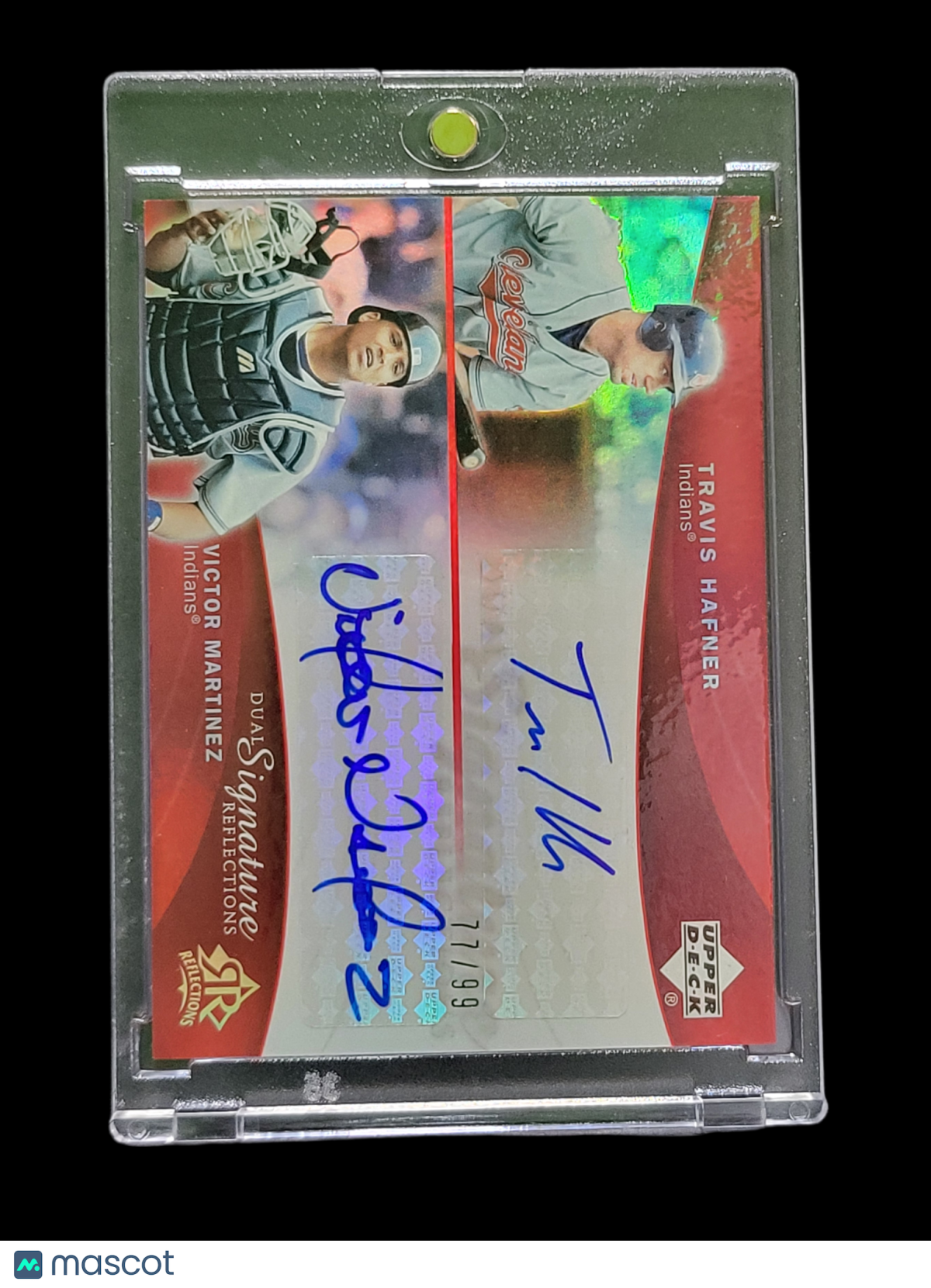 2005 Upper Deck SP Dual  Reflections Victor Martinez Travis Hafner Red  / 99