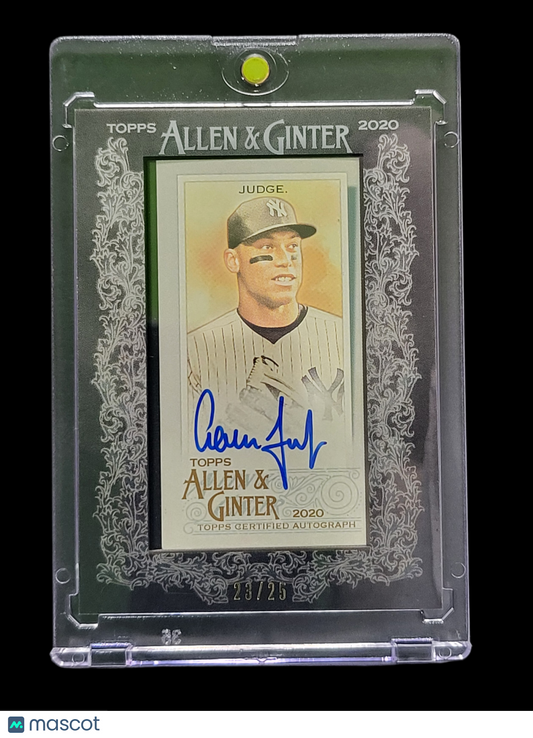2020 Topps Allen & Ginter Aaron Judge #MA-AJ Framed Mini Autograph 23/25