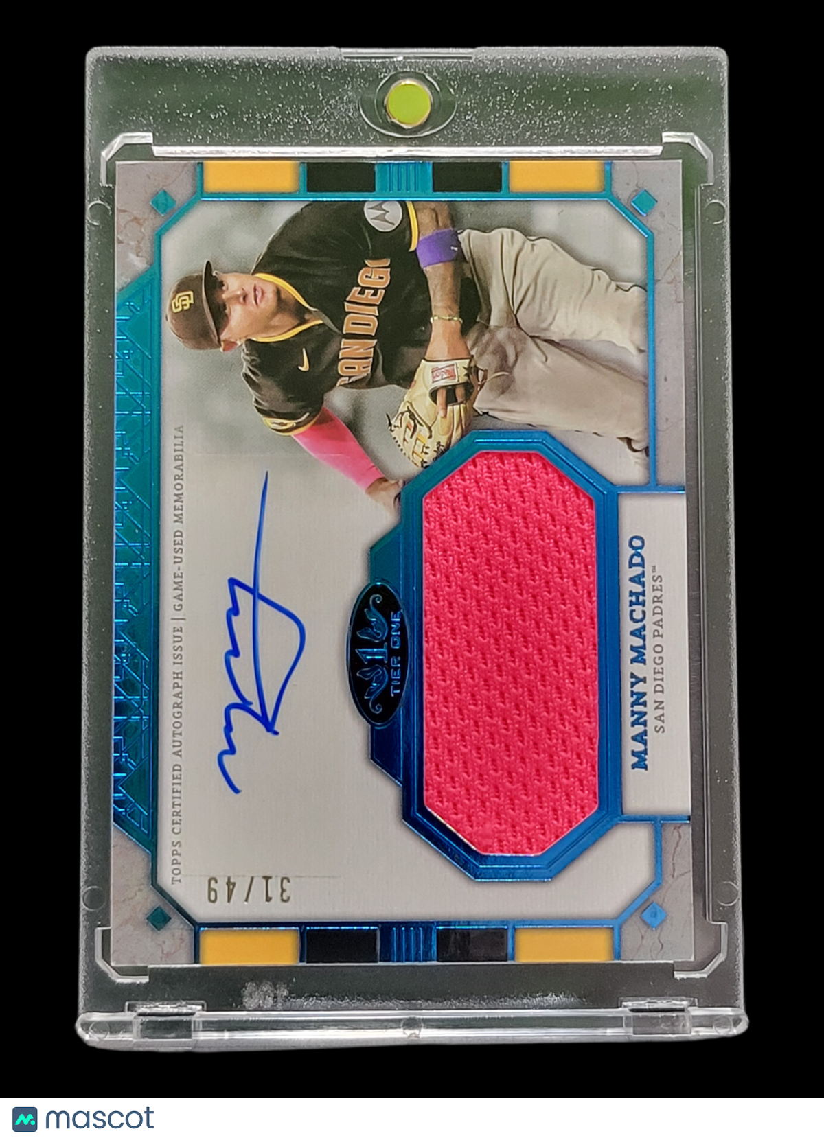 2024 Topps Tier  Manny Machado #ATIJR-MMA Jumbo Auto Relic Card 31/49 Game-Used
