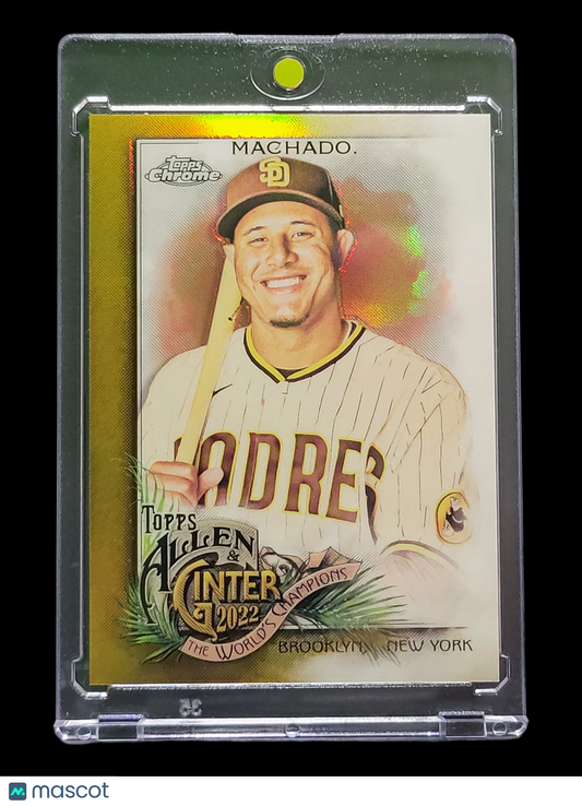 2022 Topps Allen & Ginter Chrome Manny Machado #83 Gold Refractor