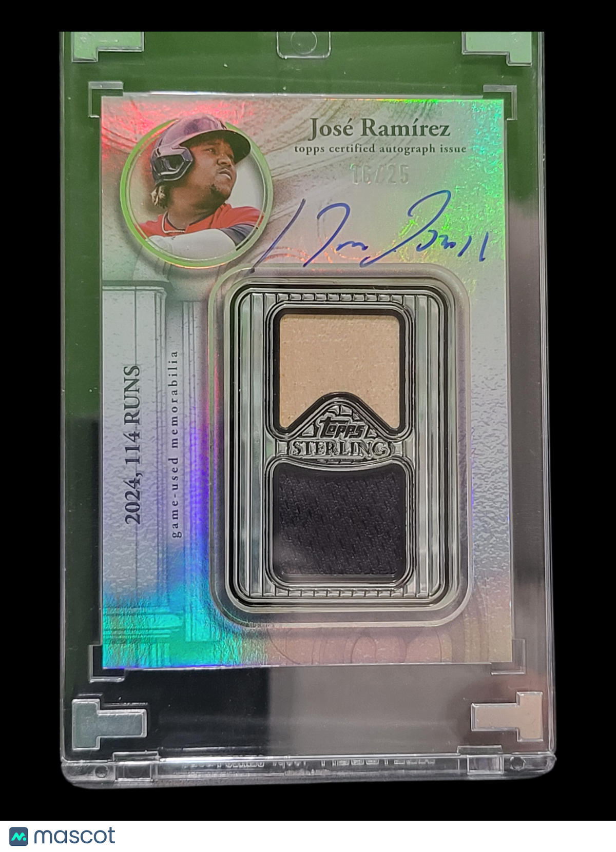 2025 Topps Sterling Baseball José Ramírez #SWA-JRM Relic Memorabilia