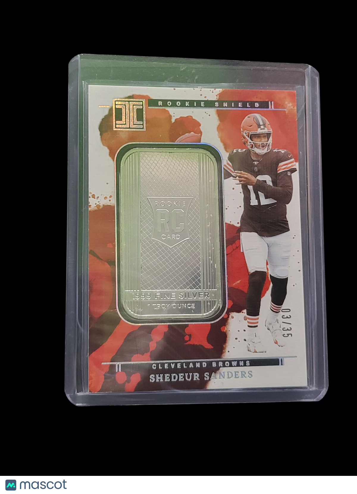 2025 Panini Rookie Shield Shedeur Sanders #10 RC 1 Troy Ounce .999 Silver