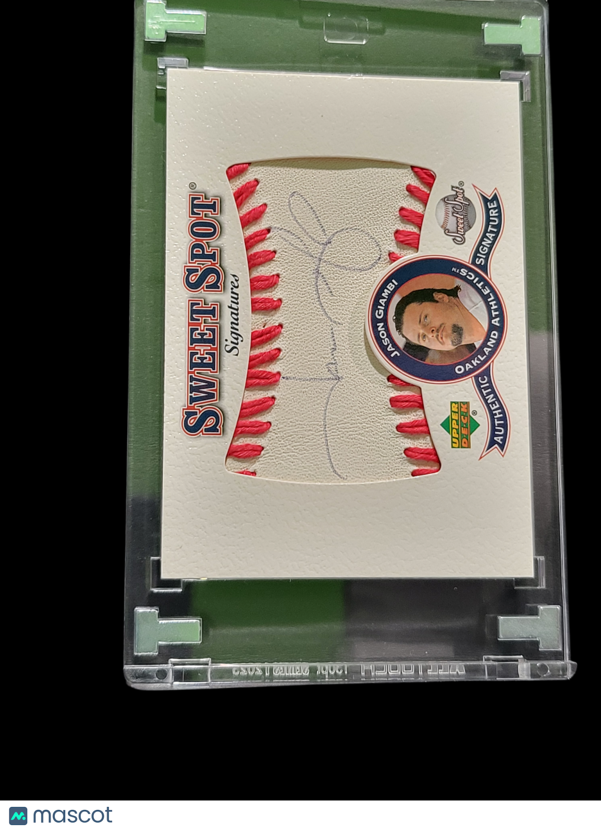 2001 Upper Deck Sweet Spot Signatures Jason Giambi #S-JG Authentic Signature