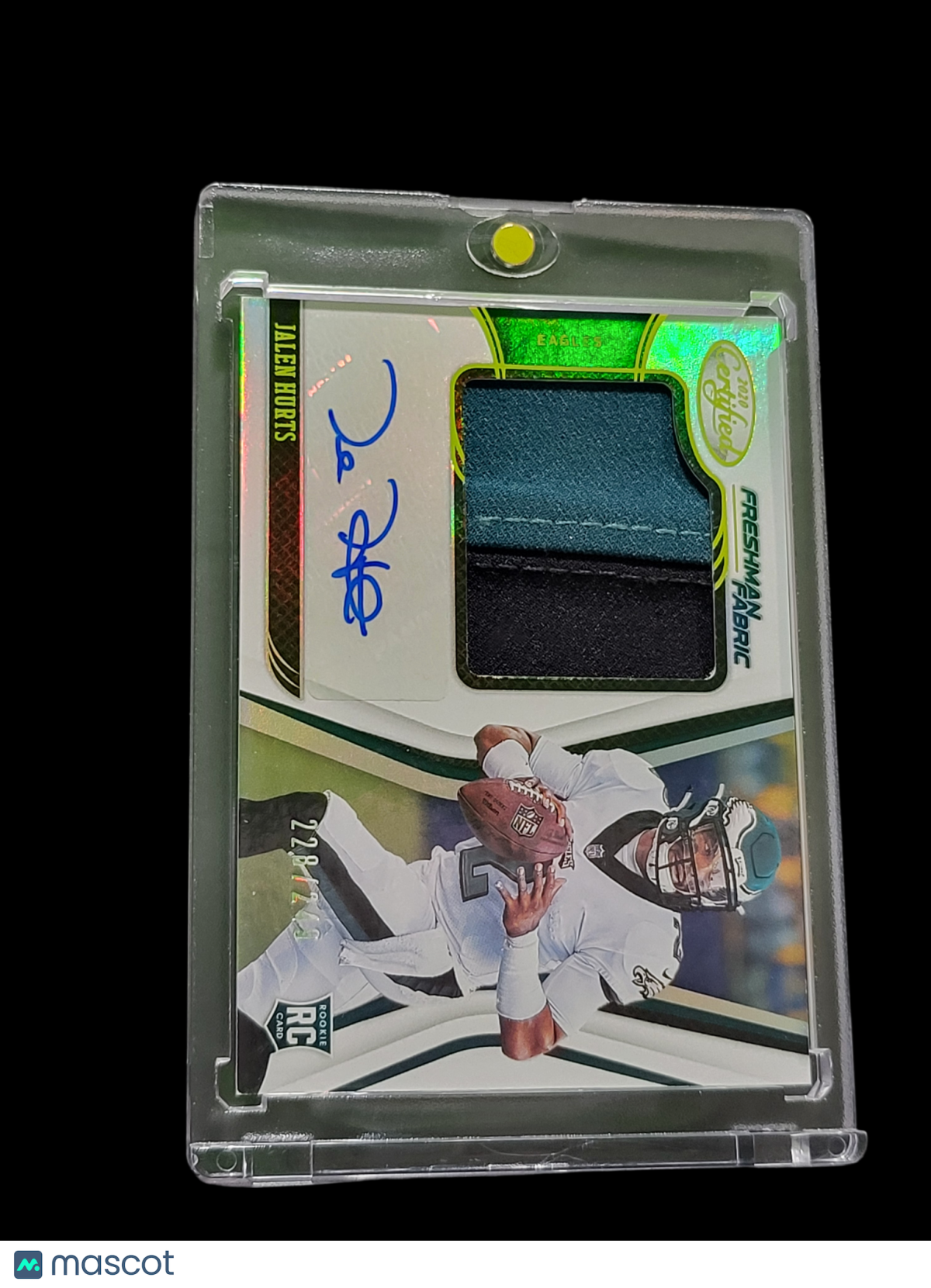 2020 Panini Certified Freshman Fabric Jalen Hurts #214 Patch RC Memorabilia