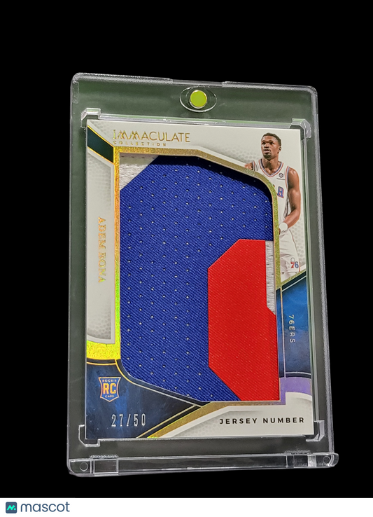 2025 Panini Immaculate Collection Adem Bona #JP-BNA 27/50 Patch RC Jersey Number