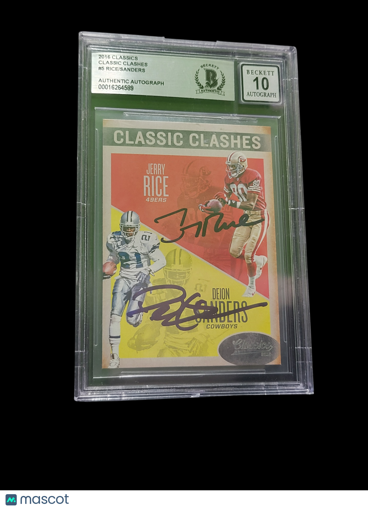 2016 Classics Classic Clashes Jerry Rice Deion Sanders #5 /Jerry BGS 0