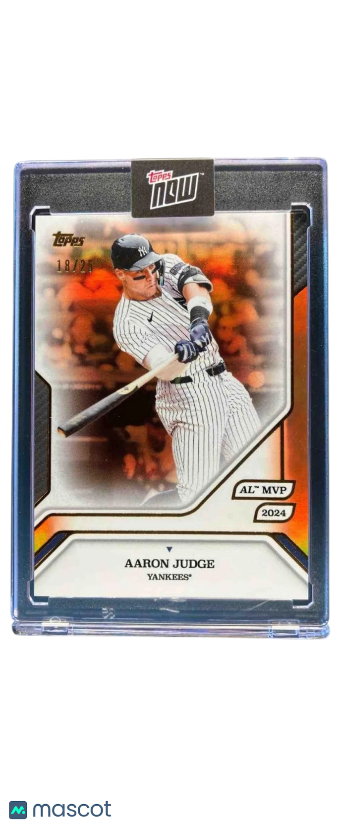 2025 Topps Now Aaron Judge #36 Orange 18/25