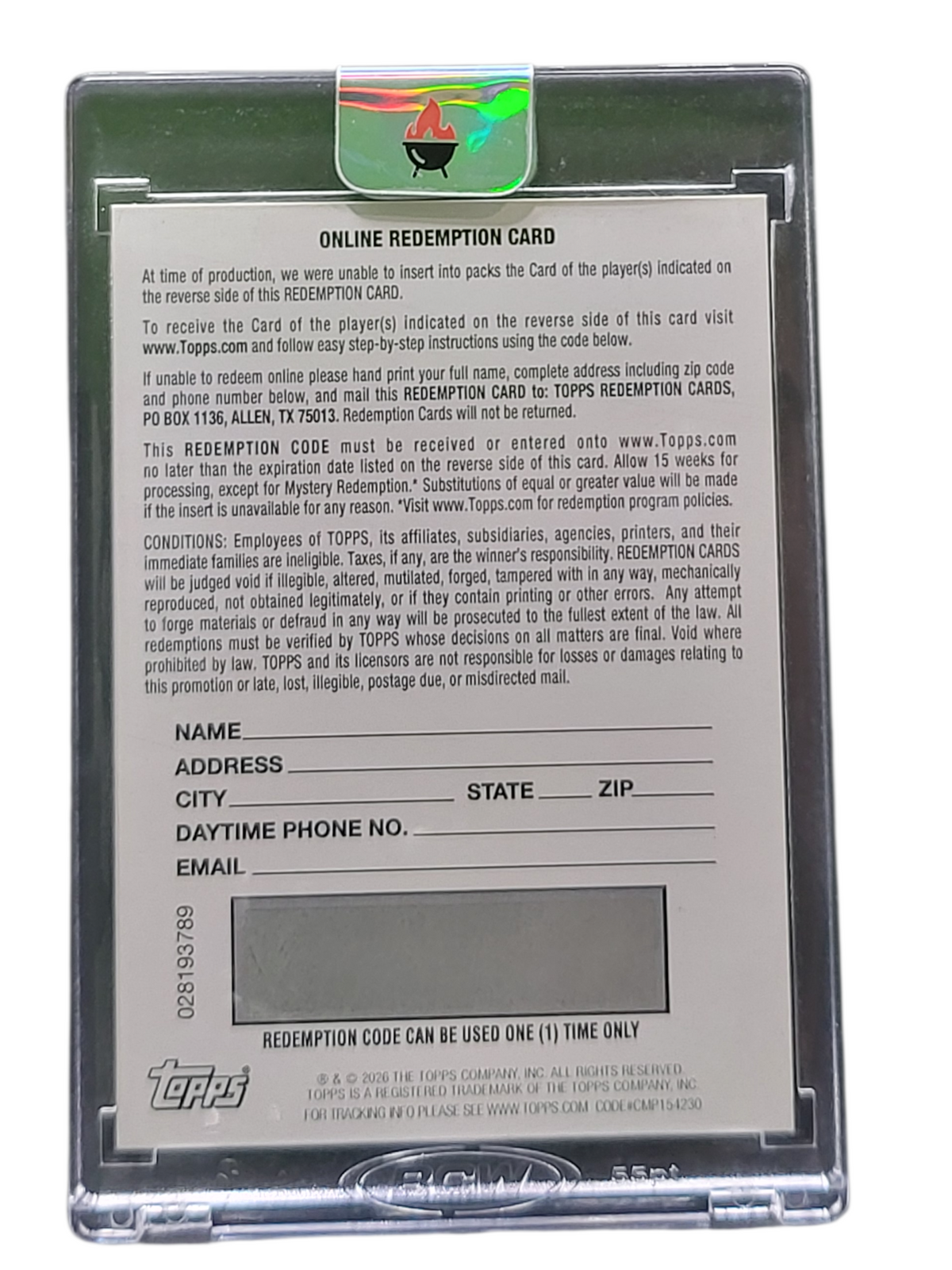 2026 Topps Basketball Thunderdunk Brandon Miller #TD-BM Red Parallel Redemption