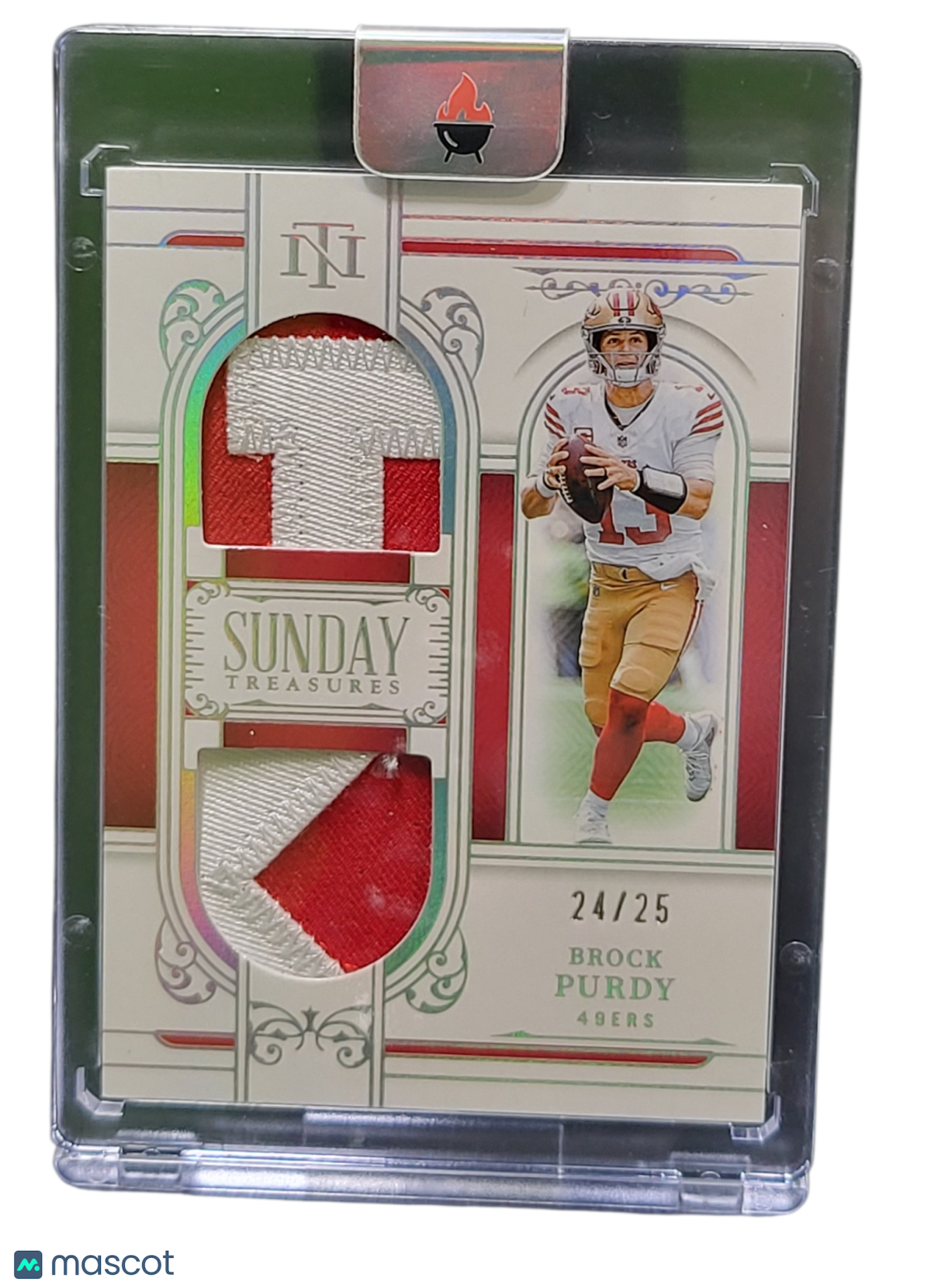 2026 Panini National Treasures Sunday Treasures Brock Purdy #ST-BPY Patch Memorabilia 24/25