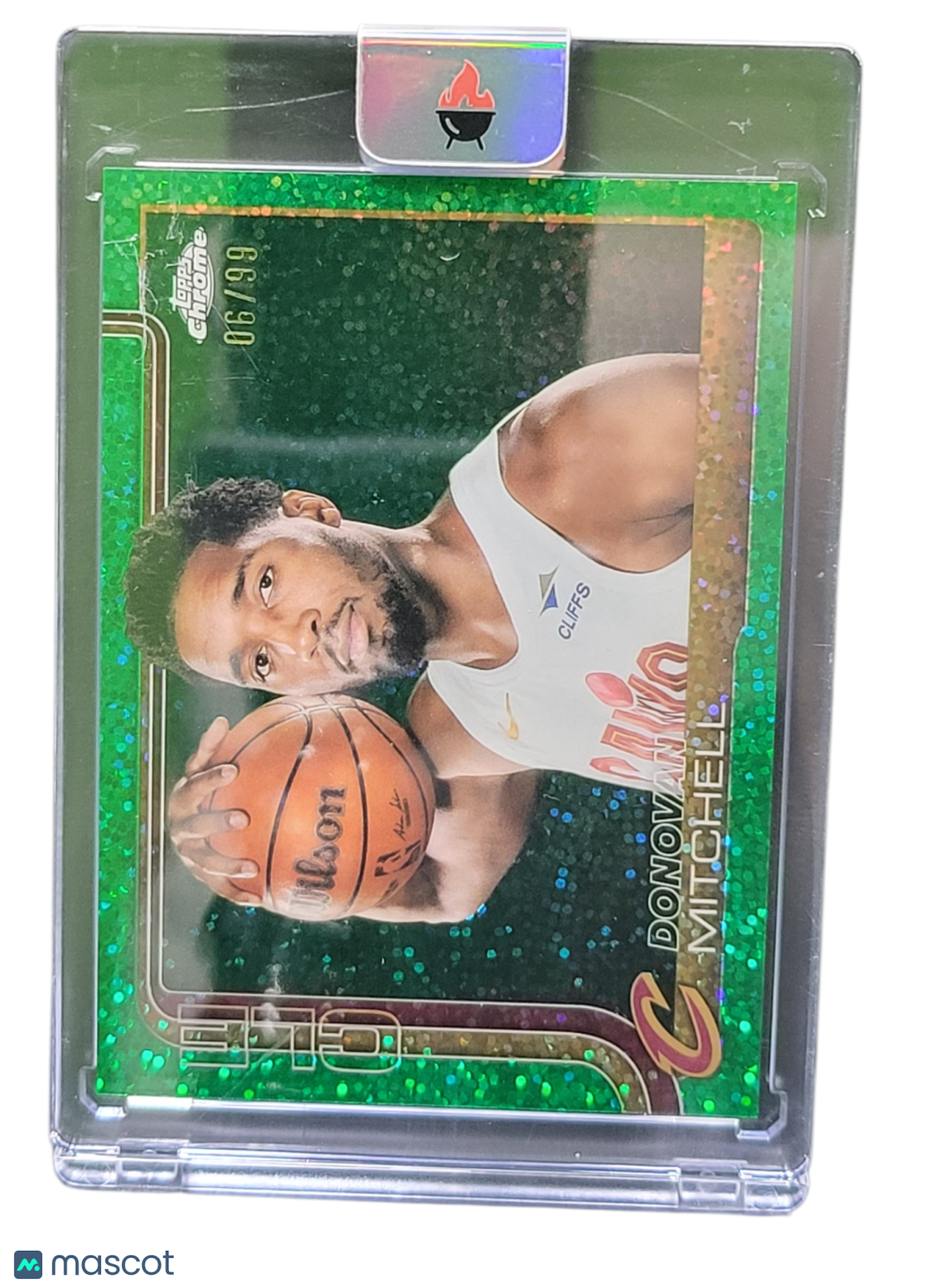 2024 Topps Chrome Donovan Mitchell #69 Green Speckle 06/99