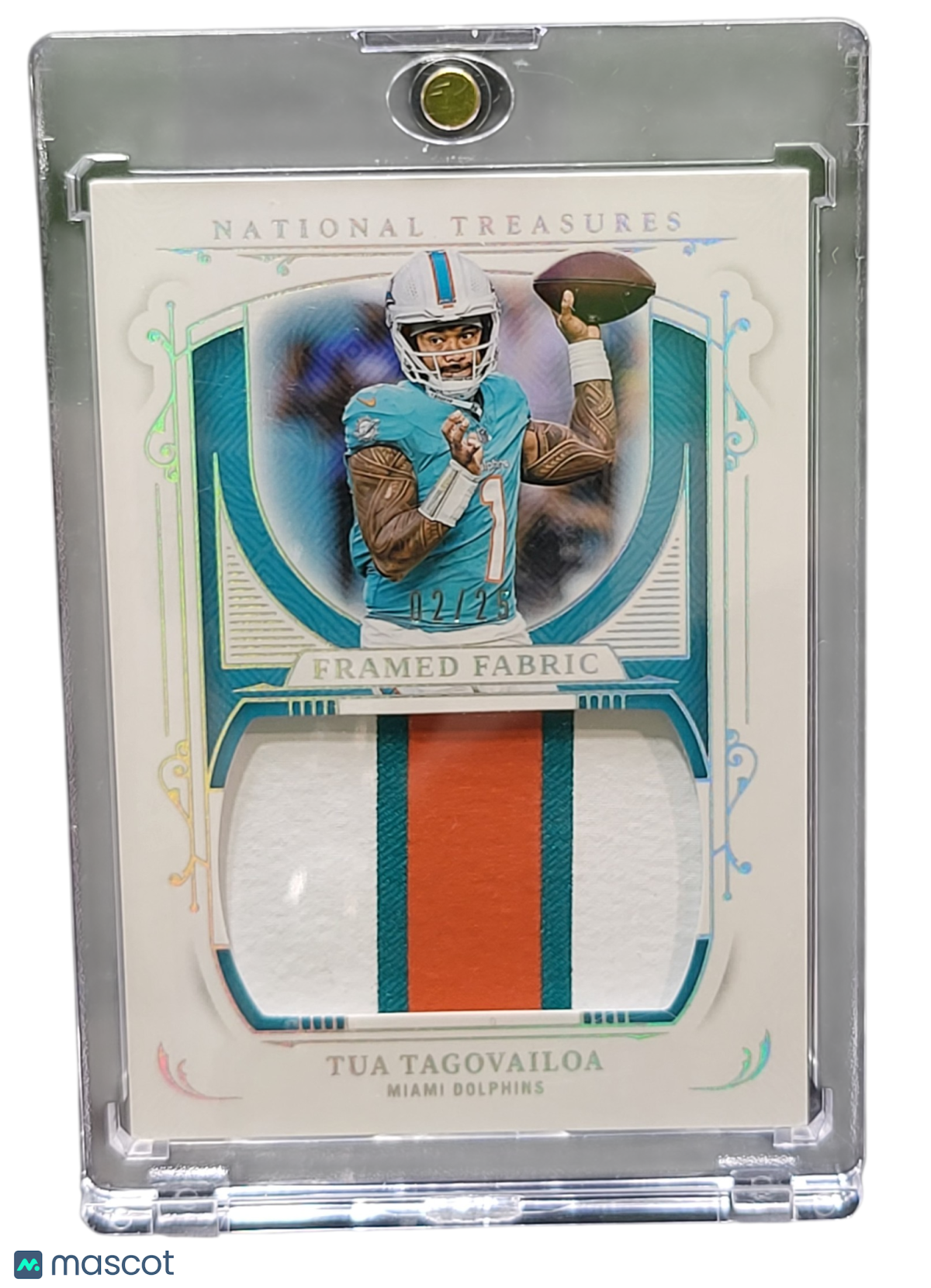 2026 Panini National Treasures Football Tua Tagovailoa #FF-TTA  Fabric /25