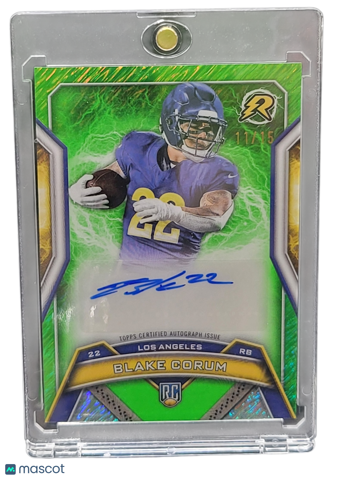 2025 Topps Resurgence Resurgence Rookie  Blake Corum #RRS-BC Green RC /15