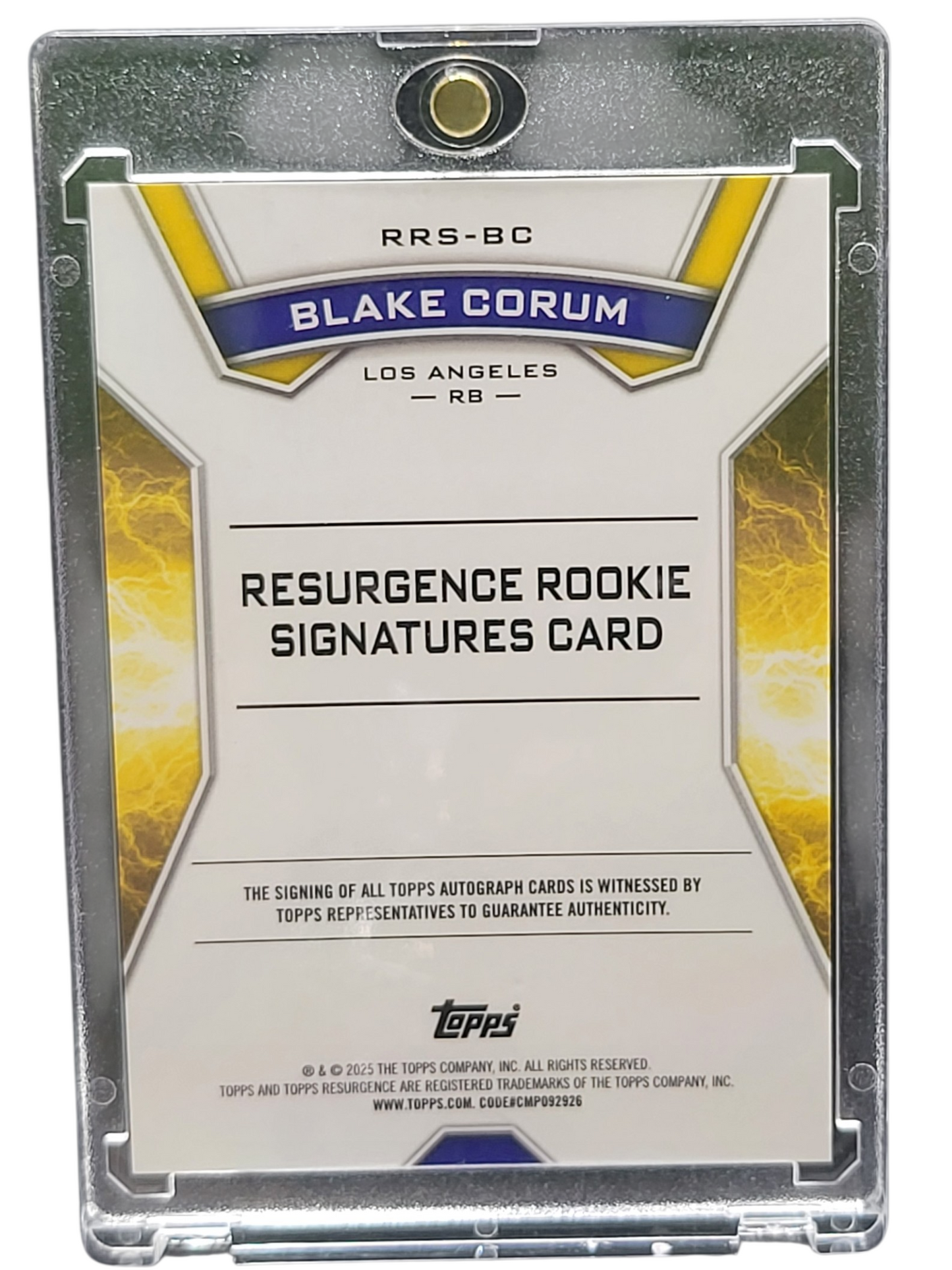 2025 Topps Resurgence Resurgence Rookie  Blake Corum #RRS-BC Green RC /15