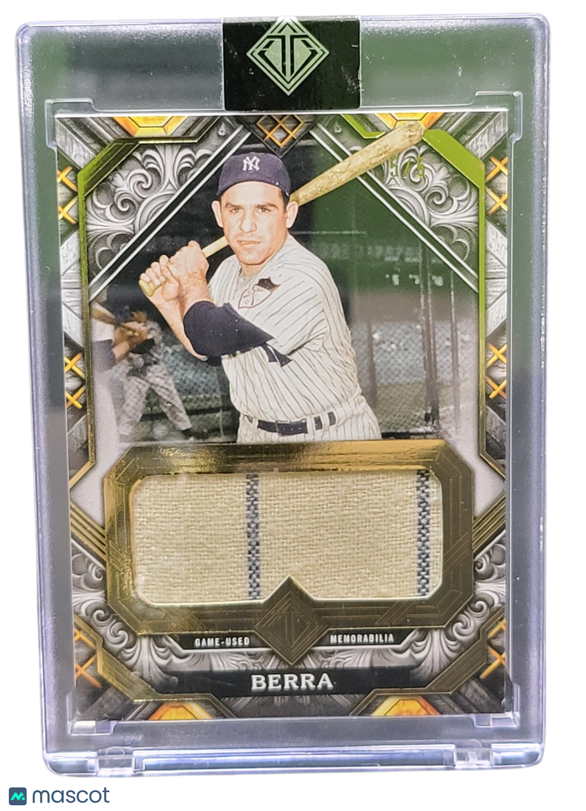 2025 Topps Transcendent Yogi Berra #TCLR-YB Legendary Relic Card Game-Used 5/5