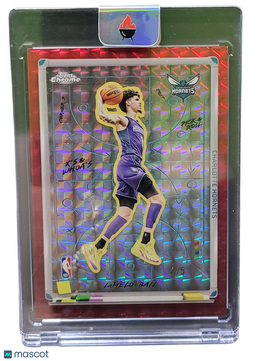 2025 Topps Chrome X's & Whoa's LaMelo Ball #XW-7 Red Prizm