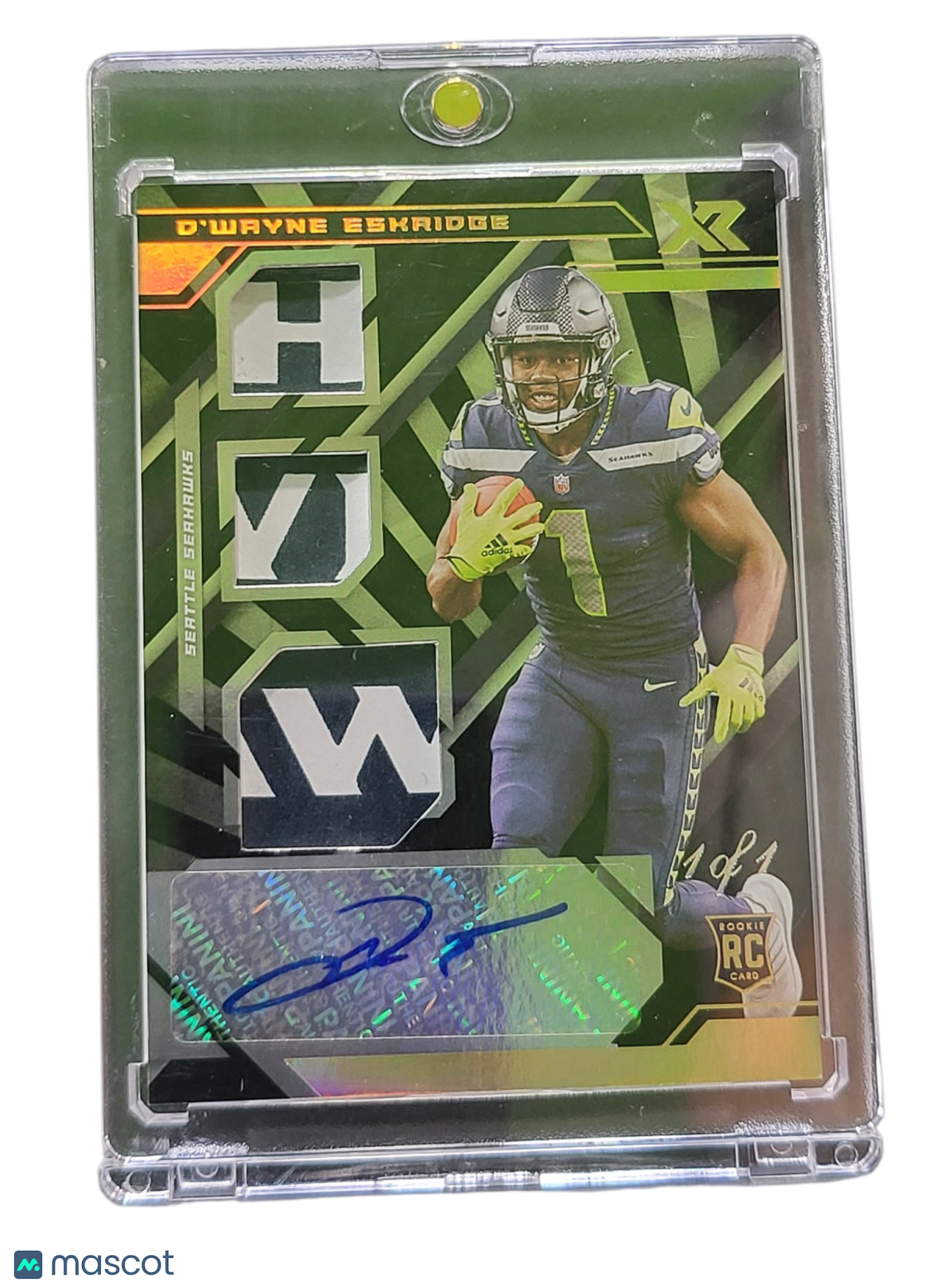 2021 Panini XR D'Wayne Eskridge #218 Triple Patch RC 1 of 1