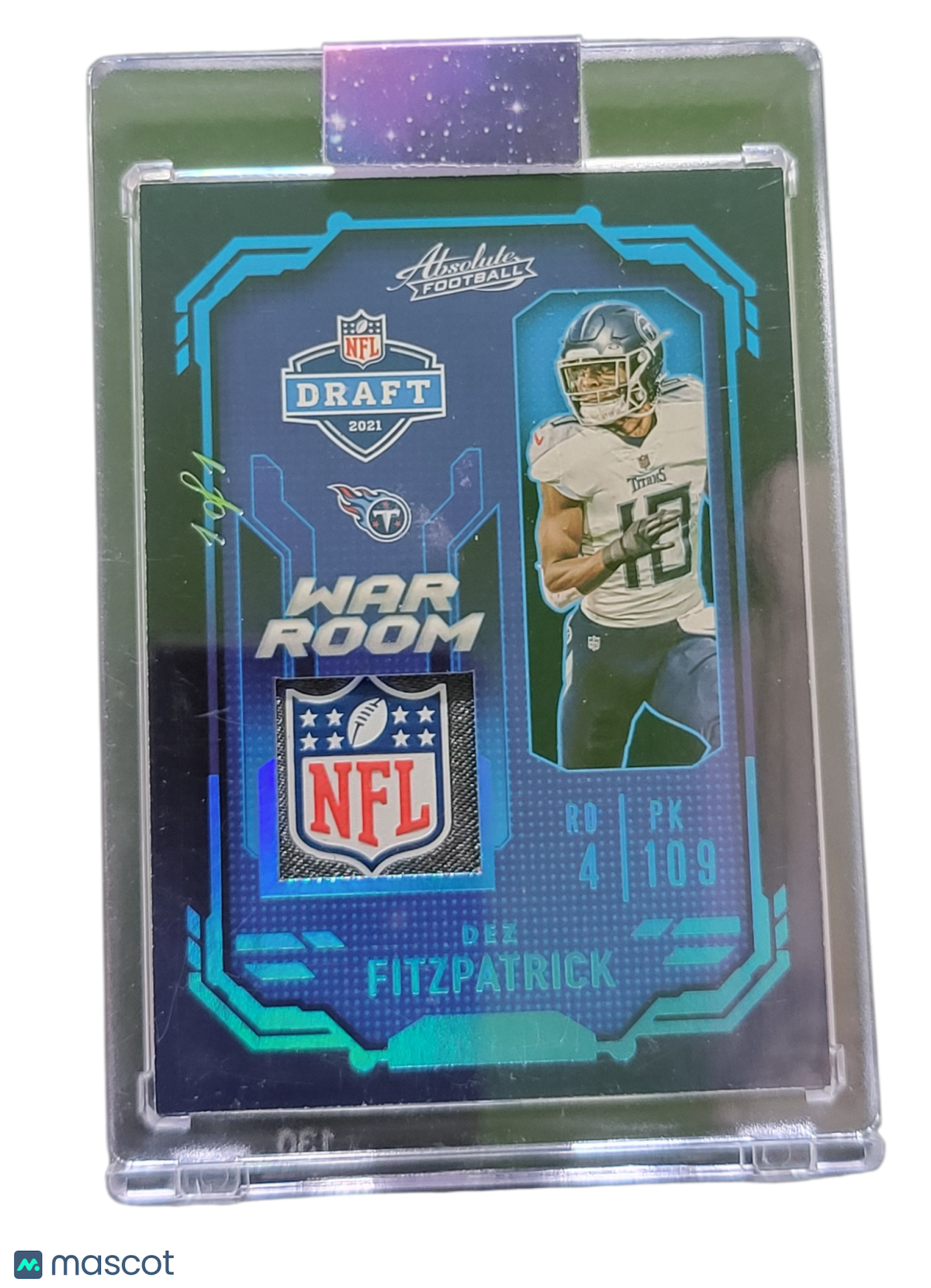 2021 Panini Absolute Football War Dez Fitzpatrick #WRM-DFI 1-of-1 NFL Shield