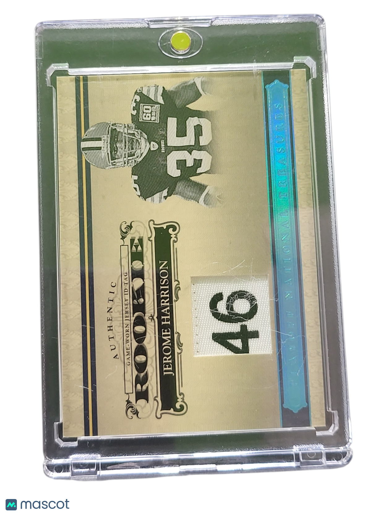 2006 Donruss Playoff National Treasures Jerome Harrison #145 1/1 -Worn ID Tag