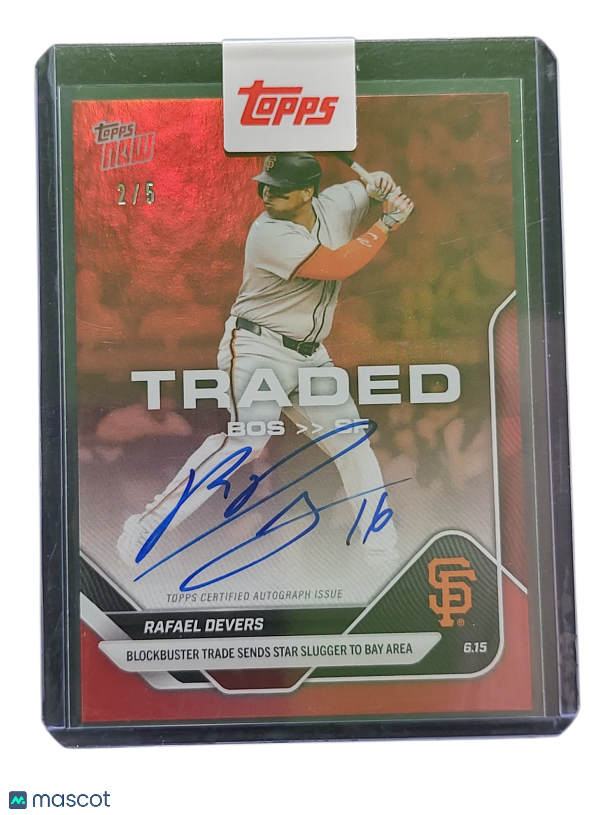 2025 Topps Now Rafael Devers #303B Red 2 / 5