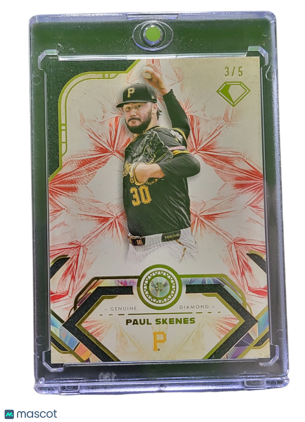 2025 Topps Gilded Collection Paul Skenes #8 Gold Etch 3/5 Genuine Diamond