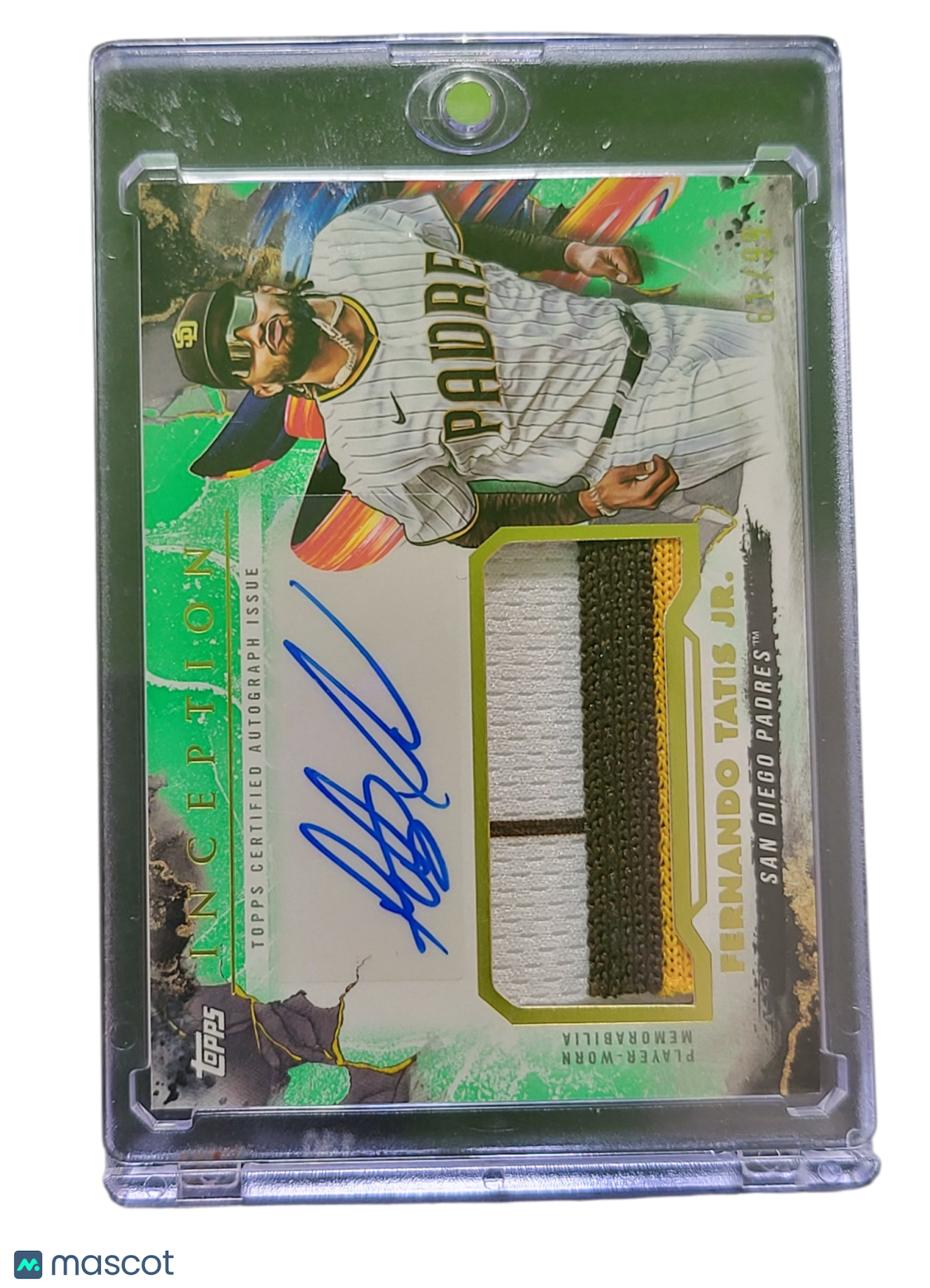 2023 Topps Inception Fernando Tatis Jr. #IAP-FT Green 61/99 Patch Player-worn