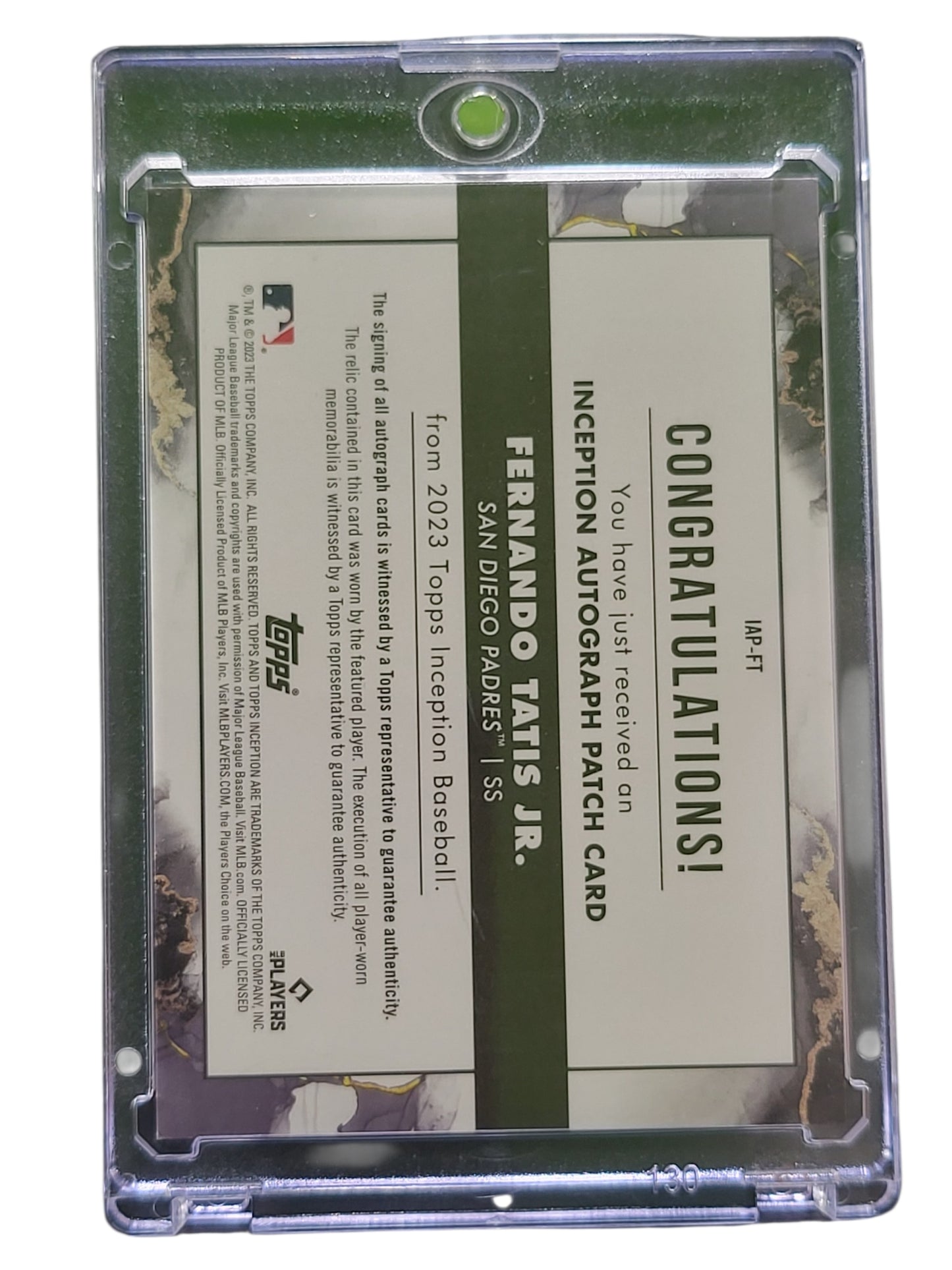 2023 Topps Inception Fernando Tatis Jr. #IAP-FT Green 61/99 Patch Player-worn