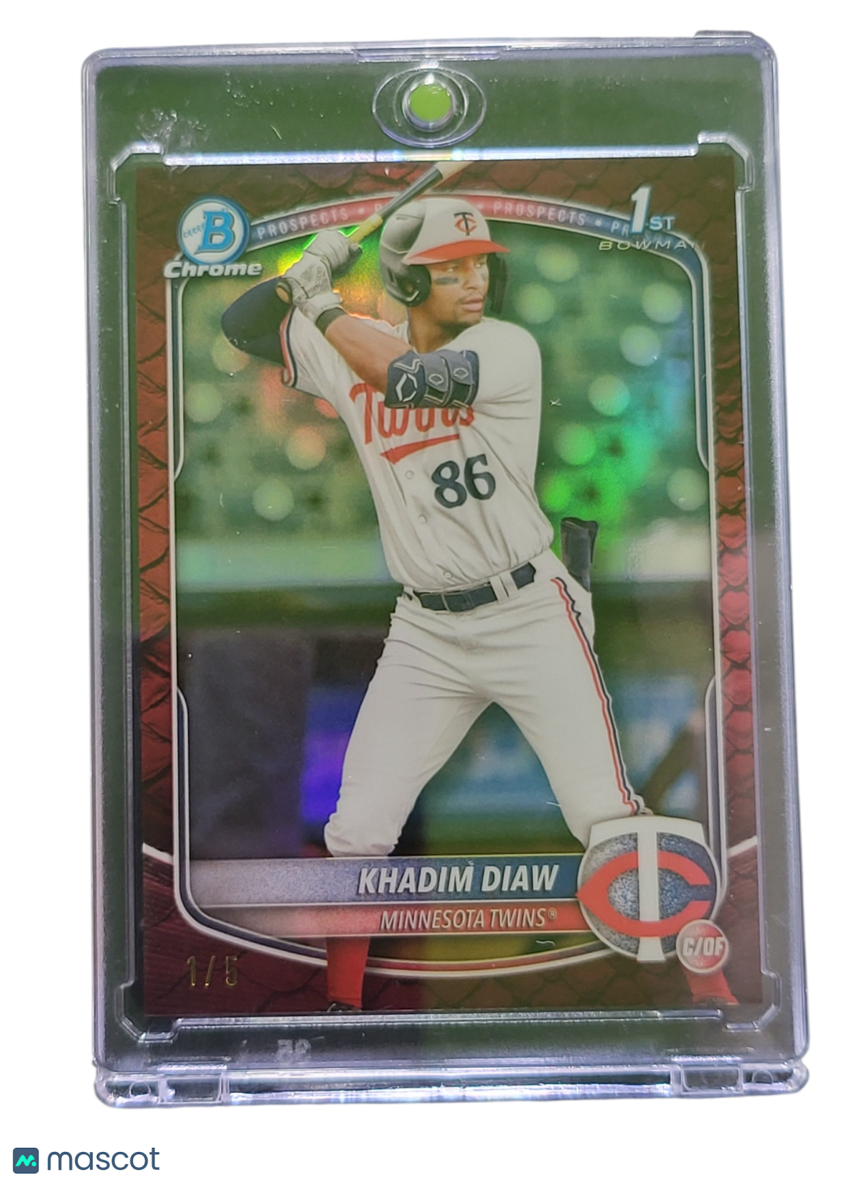 2024 Bowman Chrome Khadim Diaw #BCP-77 Red Refractor 1st Bowman 8/25.