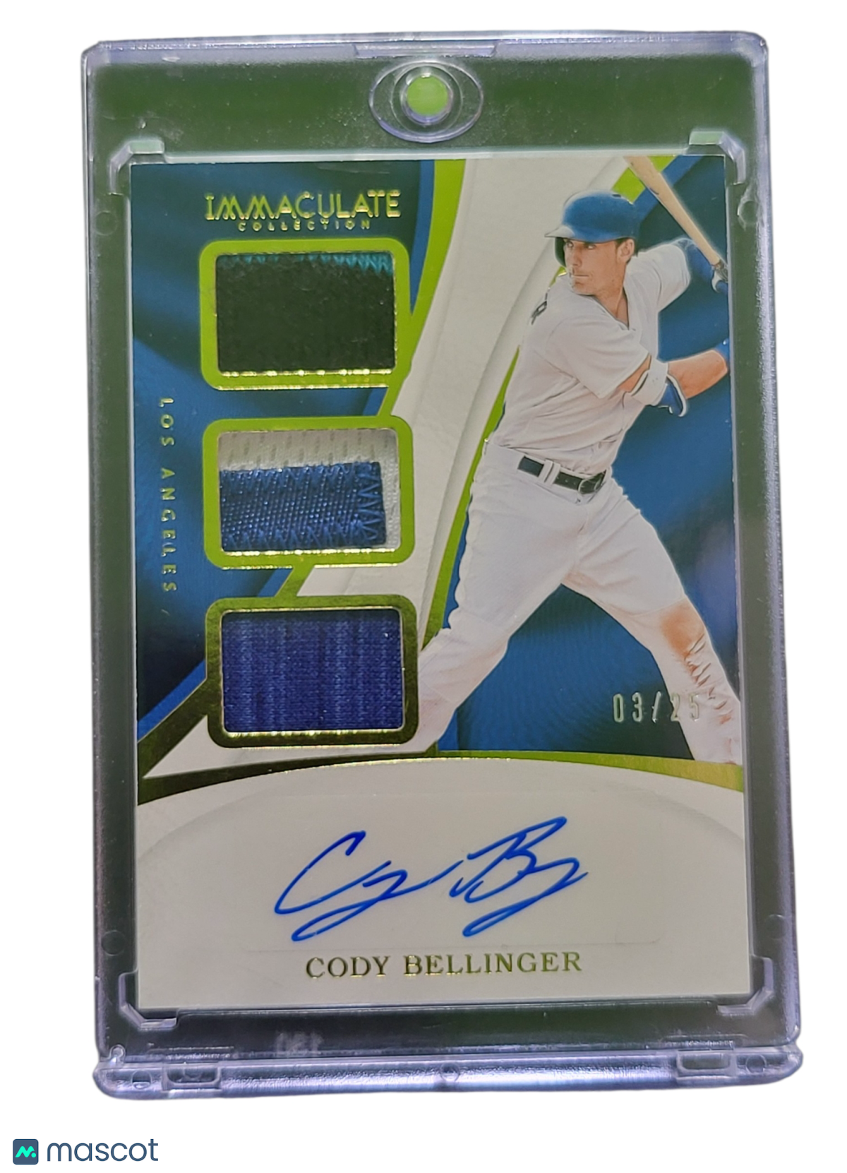 2017 Panini Immaculate Collection Cody Bellinger #TMA-CO Triple Patch 03/25