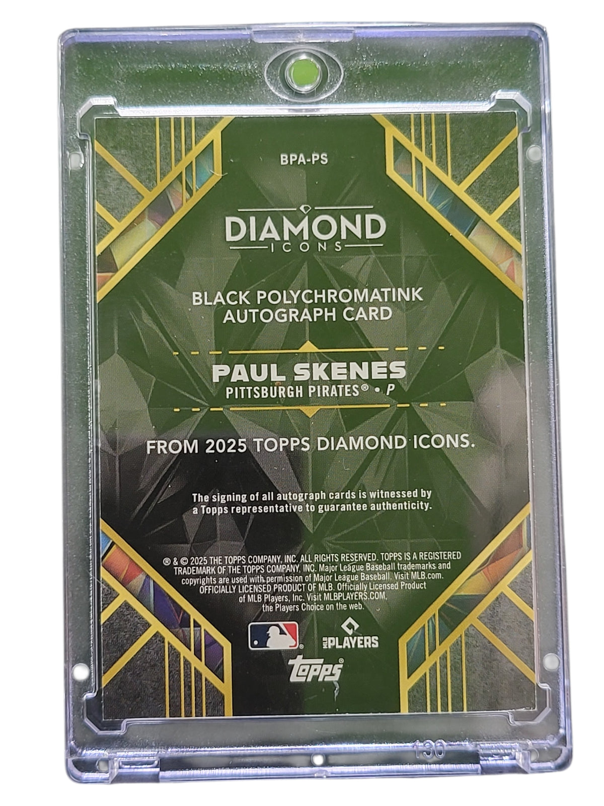 2025 Topps Diamond Icons Black Polychromatink Paul Skenes #BPA-PS 02/15